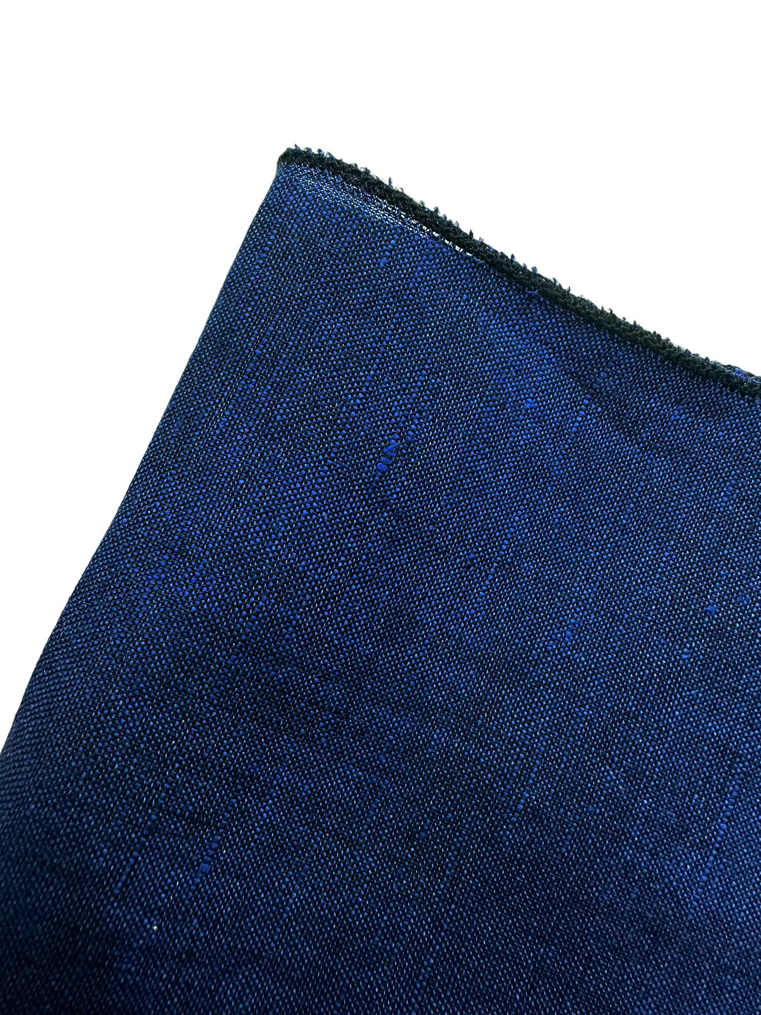 Pochette uomo Bluette tinta unita con bordino in tinta lino 100%
