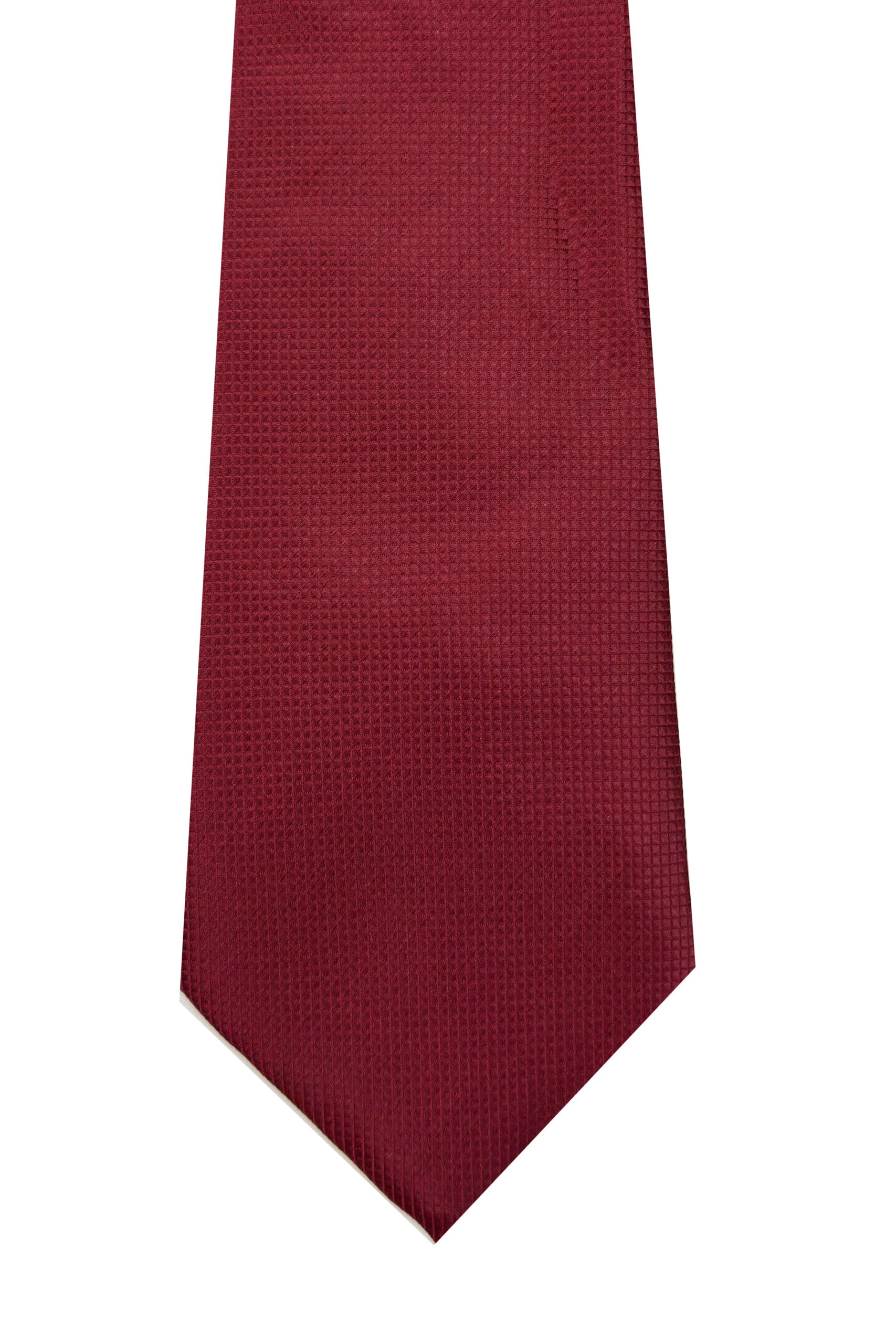Cravatta uomo bordeaux 9cm fantasia in pura seta cucita a mano