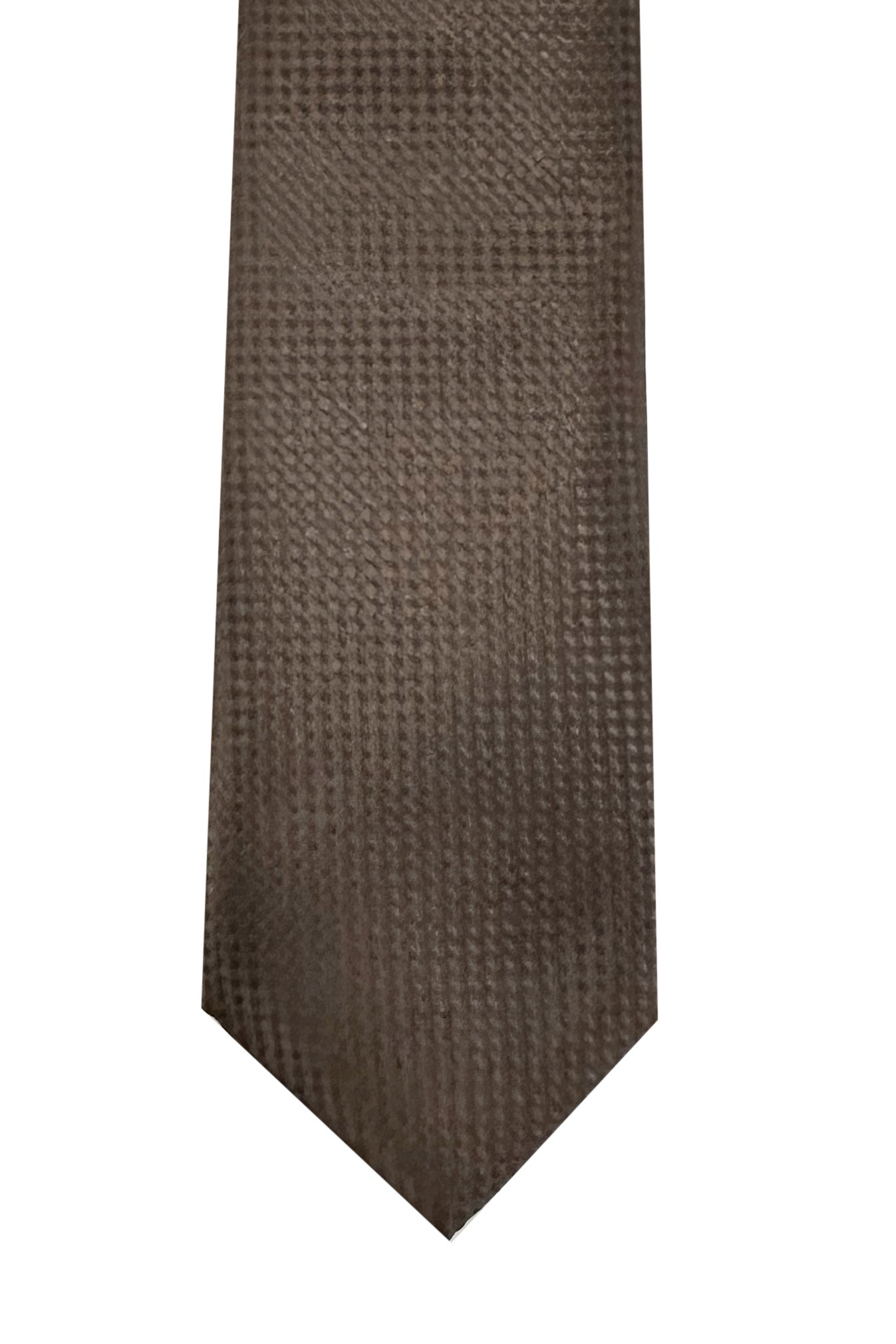 Cravatta uomo Marrone 9cm fantasia in pura seta cucita a mano