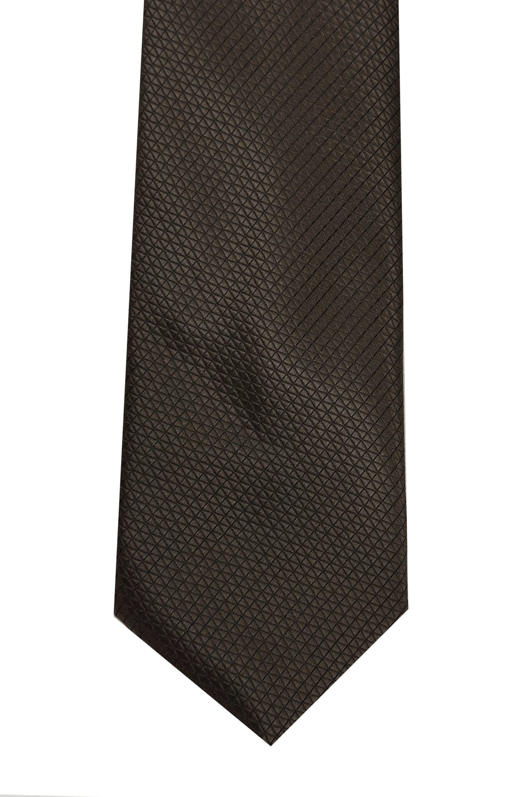 Cravatta uomo Marrone 9cm fantasia in pura seta cucita a mano