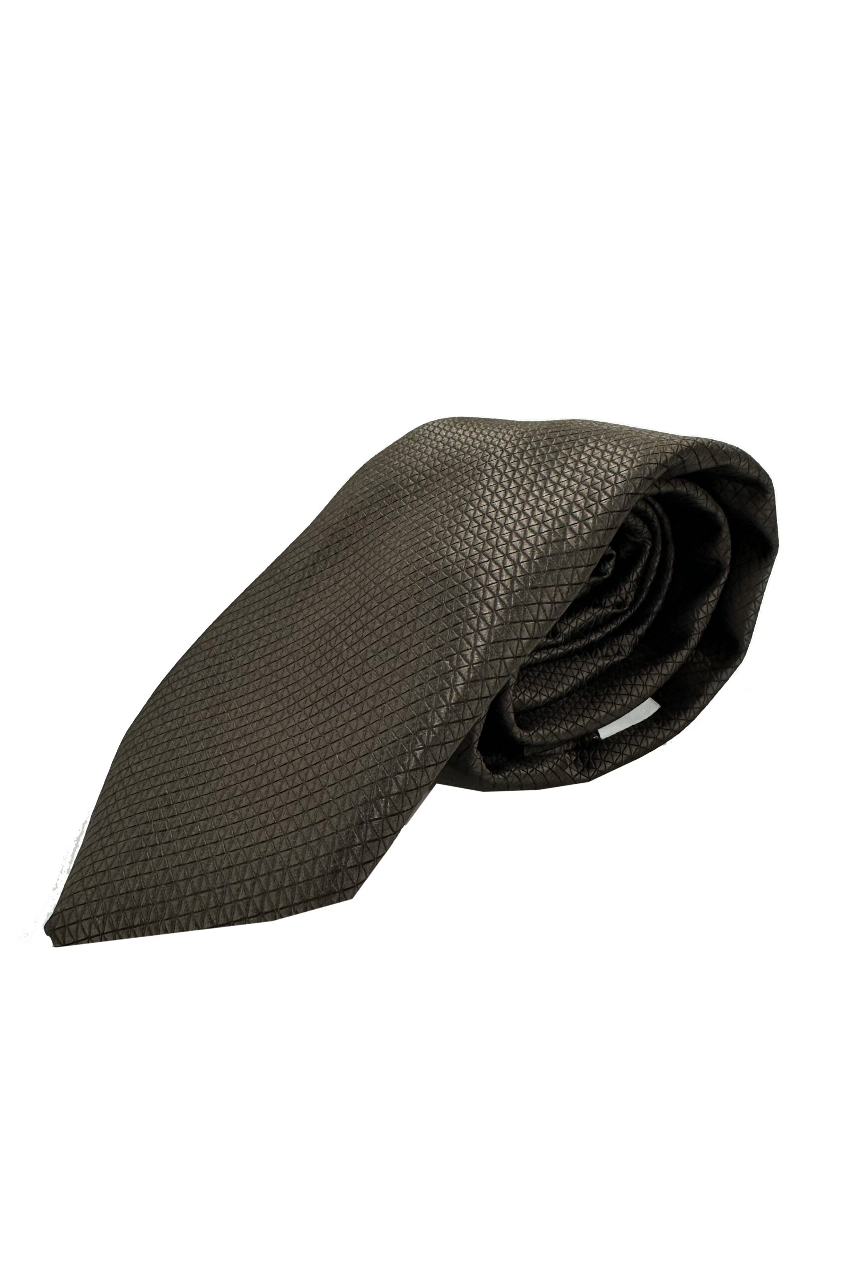 Cravatta uomo Marrone 9cm fantasia in pura seta cucita a mano