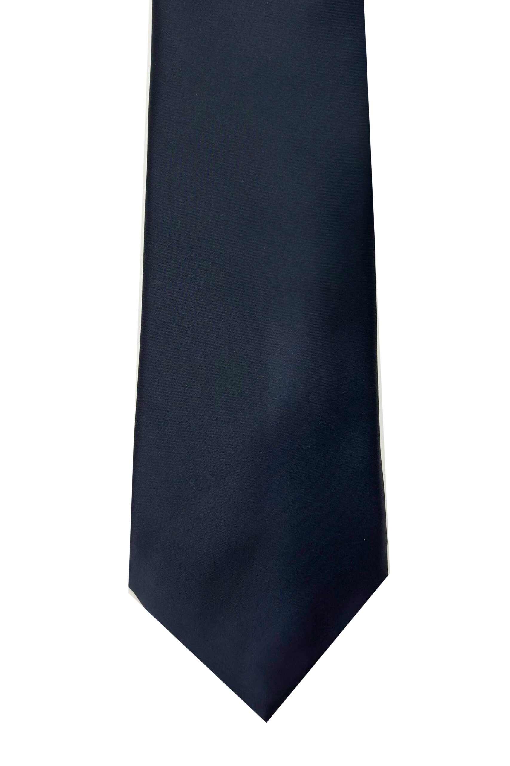 Cravatta uomo blu notte 9cm tinta unita in fresco lana super 130's Vitale Barberis Canonico