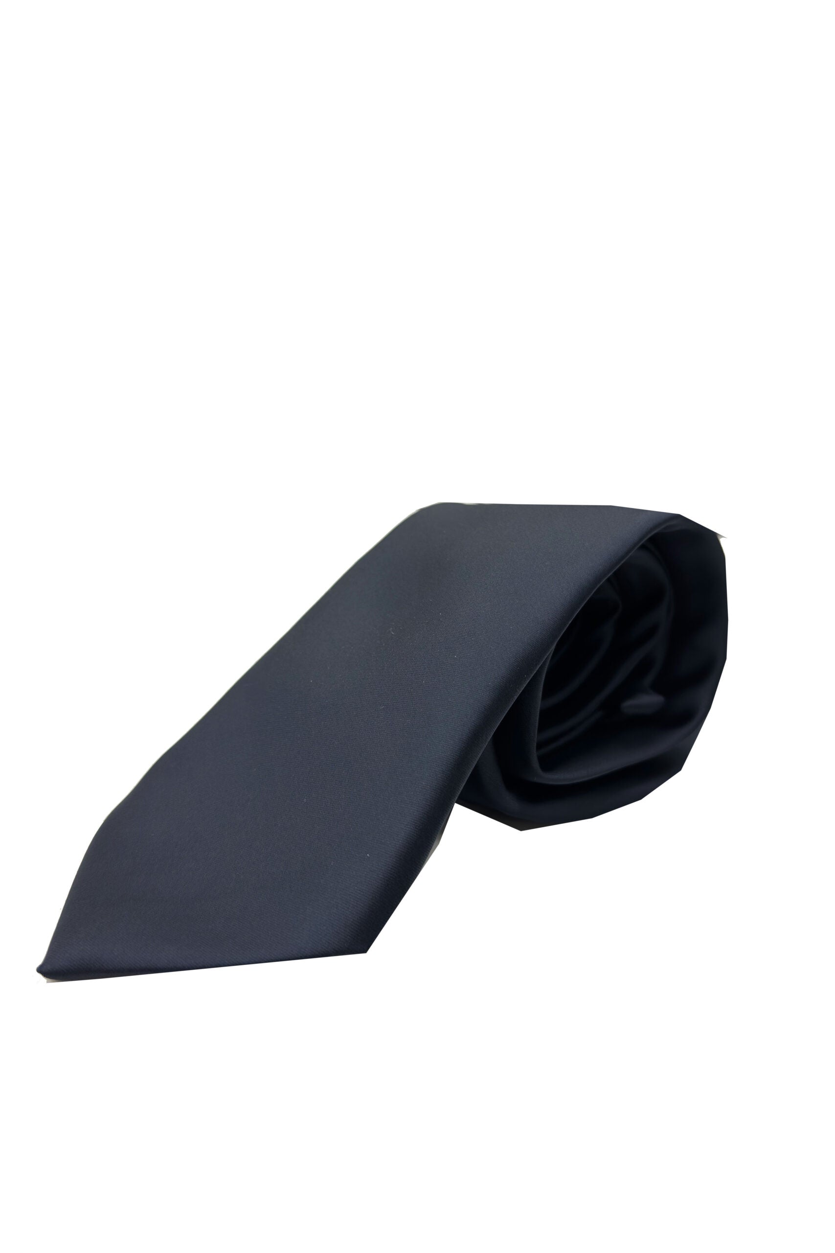 Cravatta uomo blu notte 9cm tinta unita in fresco lana super 130's Vitale Barberis Canonico