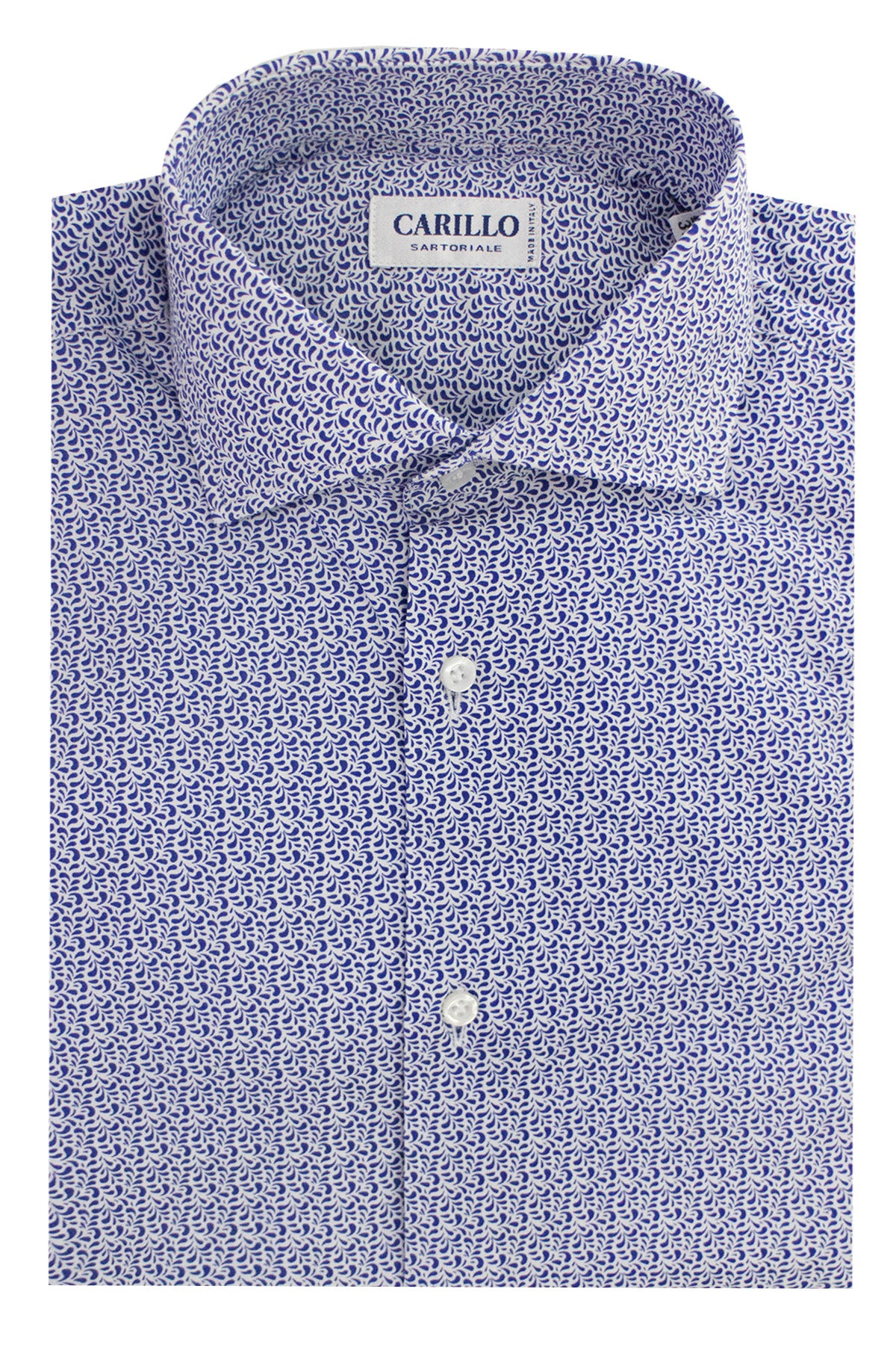 Camicia Uomo Fantasia Celeste Slim fit Elasticizzata