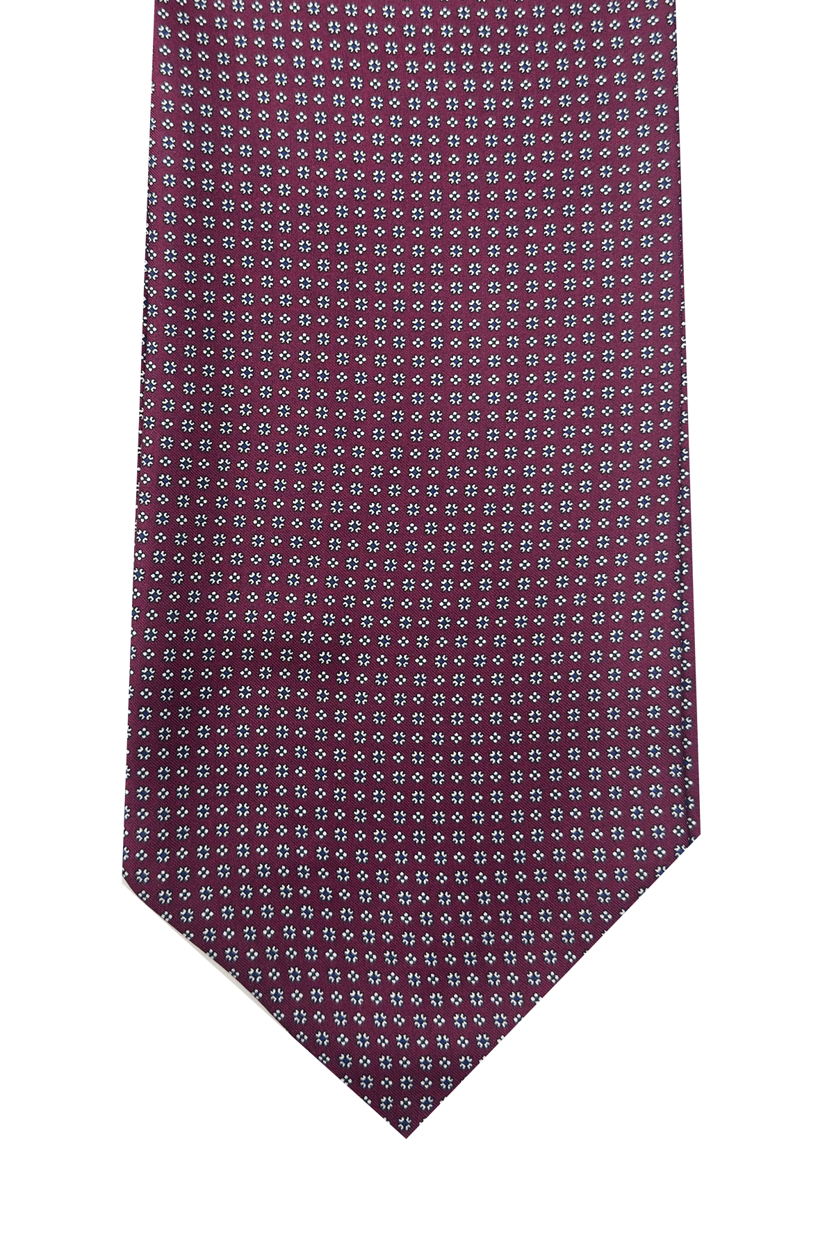 Men's Ascot burgundy patterned pure silk handmade