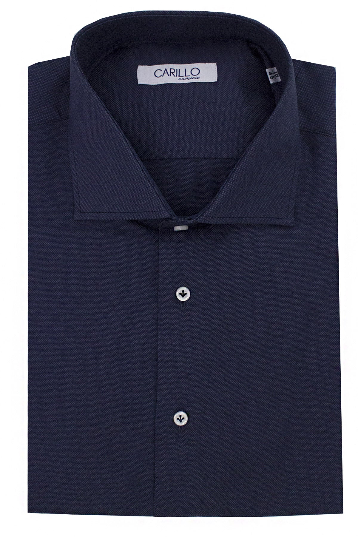 CAMICIA UOMO REGULAR FIT CON COLLO FRANCESE NIDO D'APE BLU