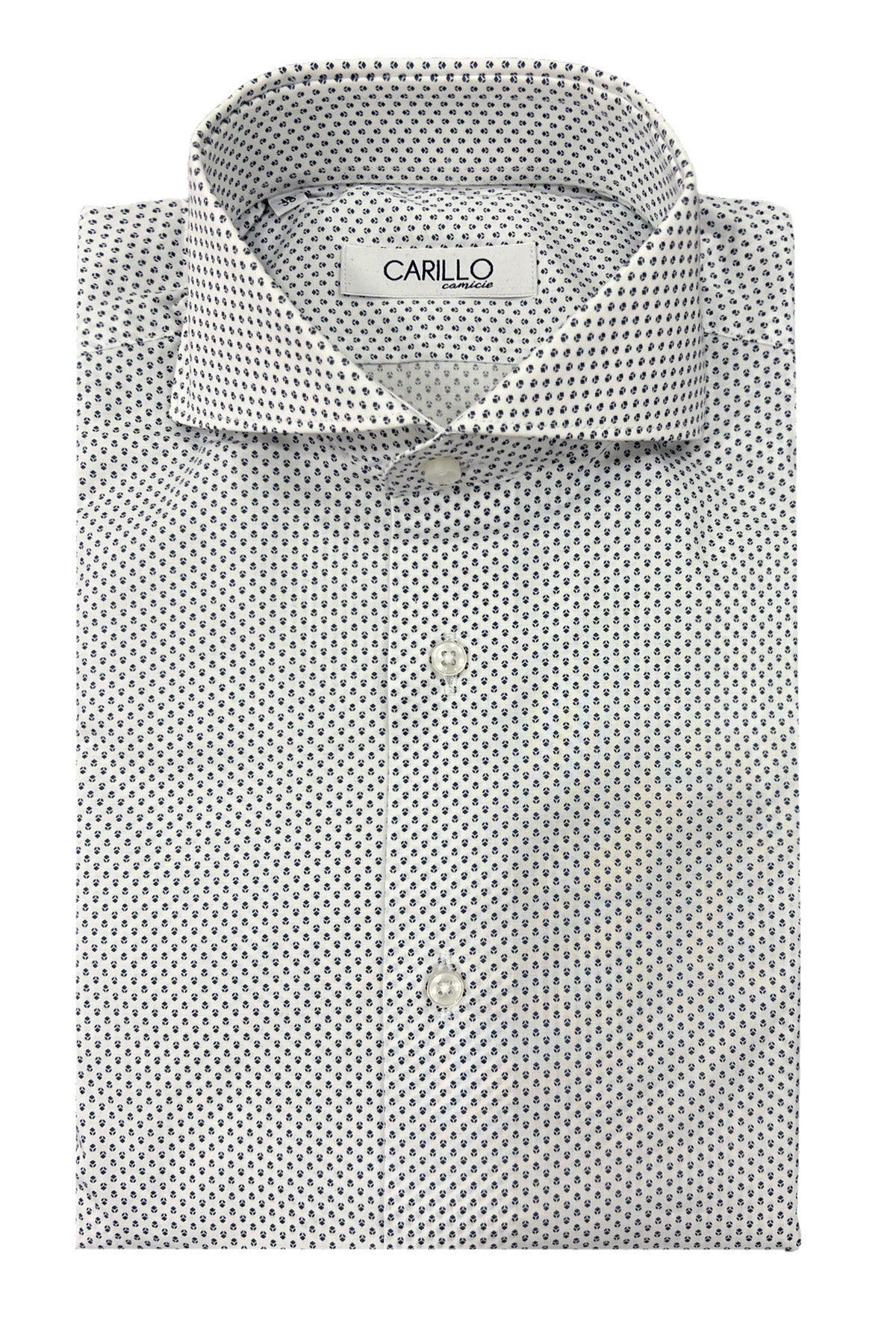 Camicia uomo bianca tinta unita collo francese in puro cotone 100%  nido d'ape extra slim