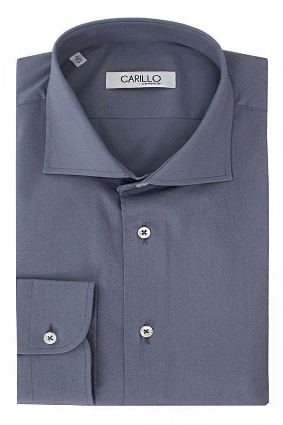 Camicia uomo regular tinta unita grigio