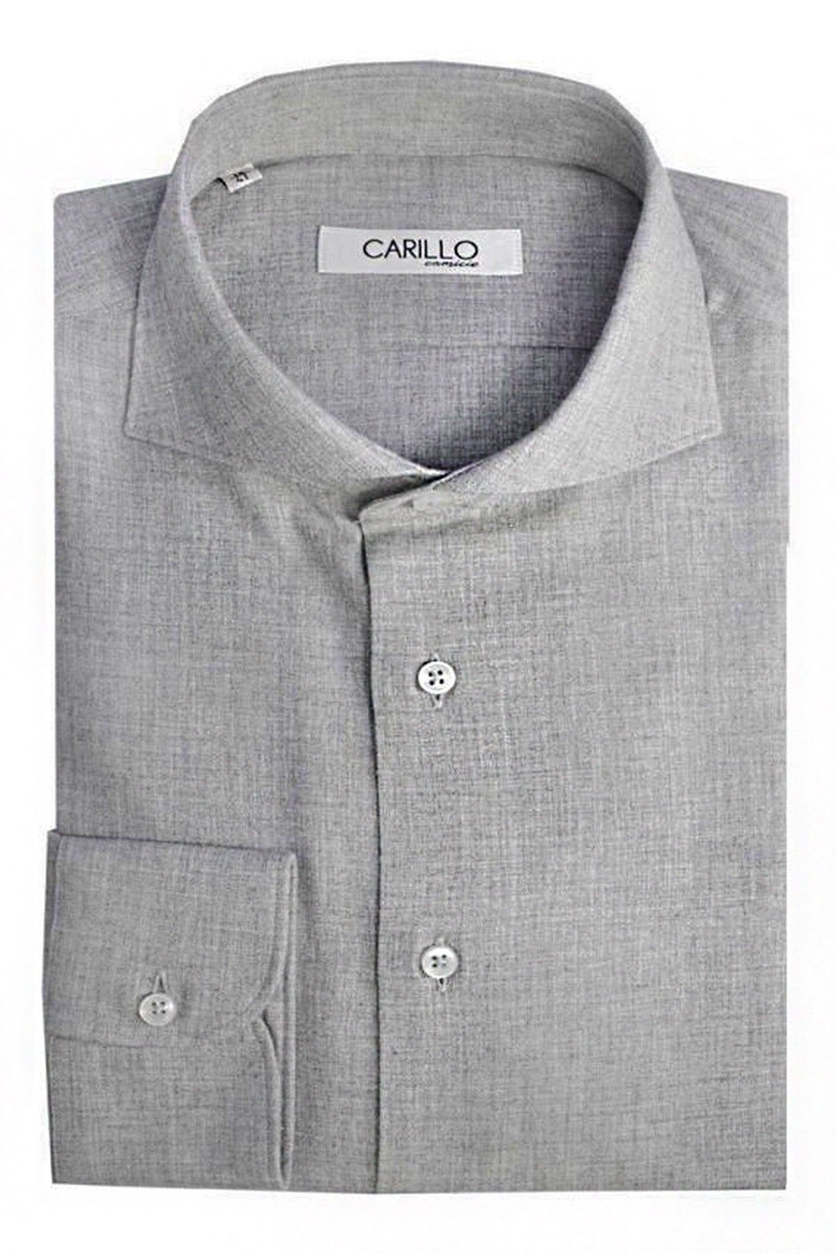 Camicia uomo regular collo francese  cotone fisso effetto flanella