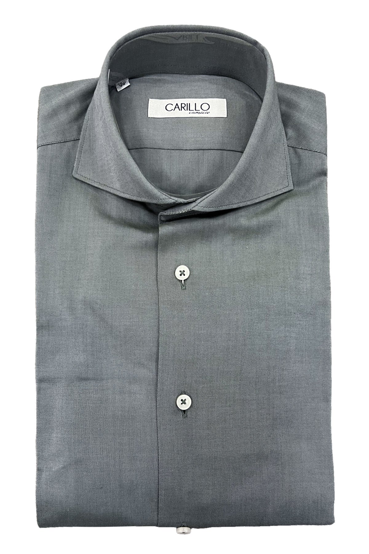 Camicia uomo slim effetto nido d ape micro collo francese
