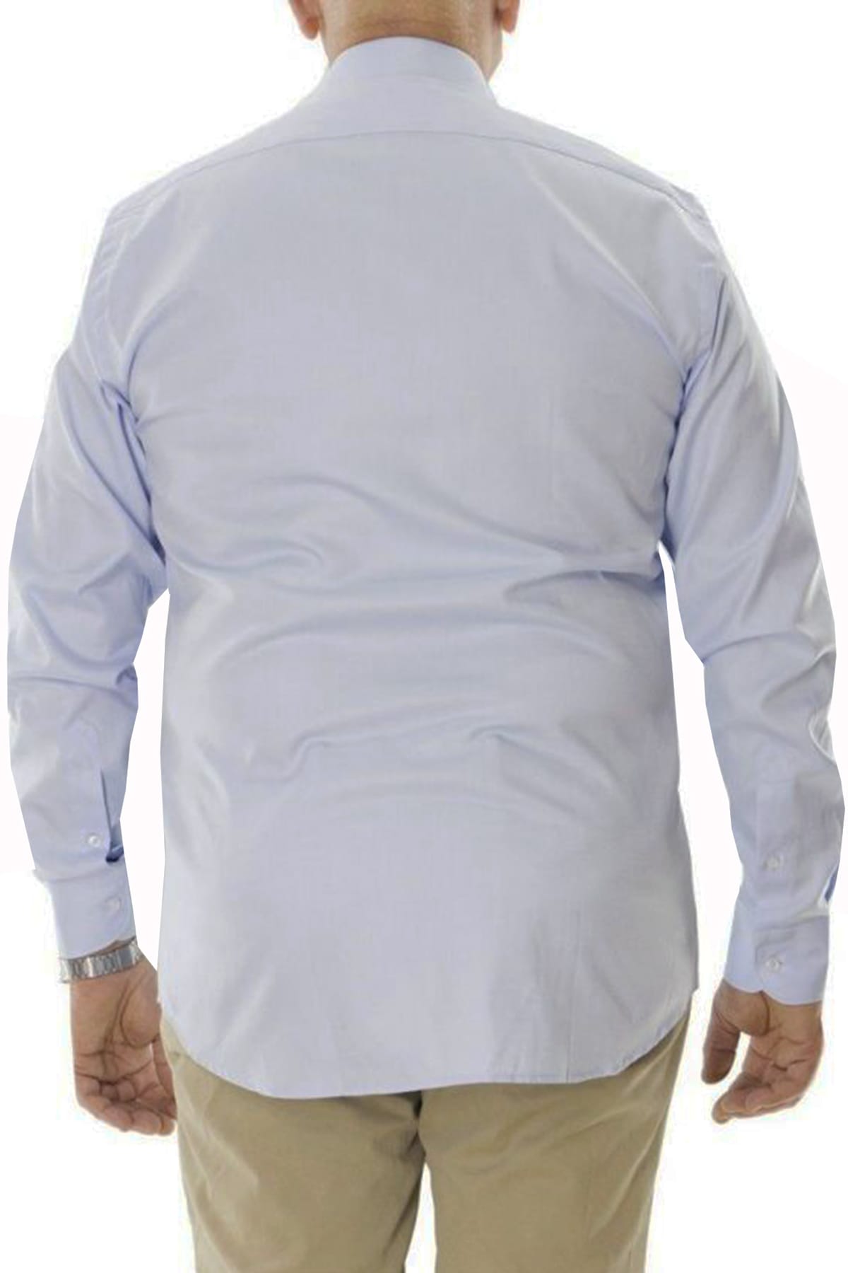 Camicia uomo regular 100% cotone  nido d ape celeste