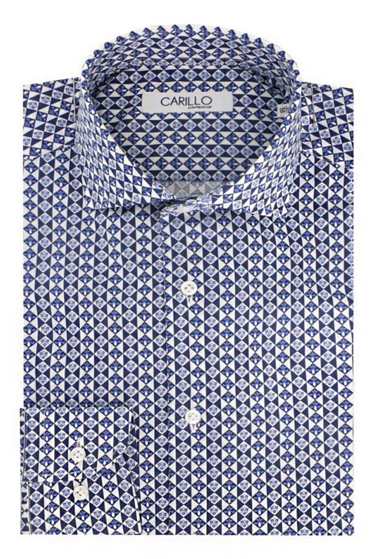 Camicia Uomo Regular Elasticizzata Fantasia Vietrese