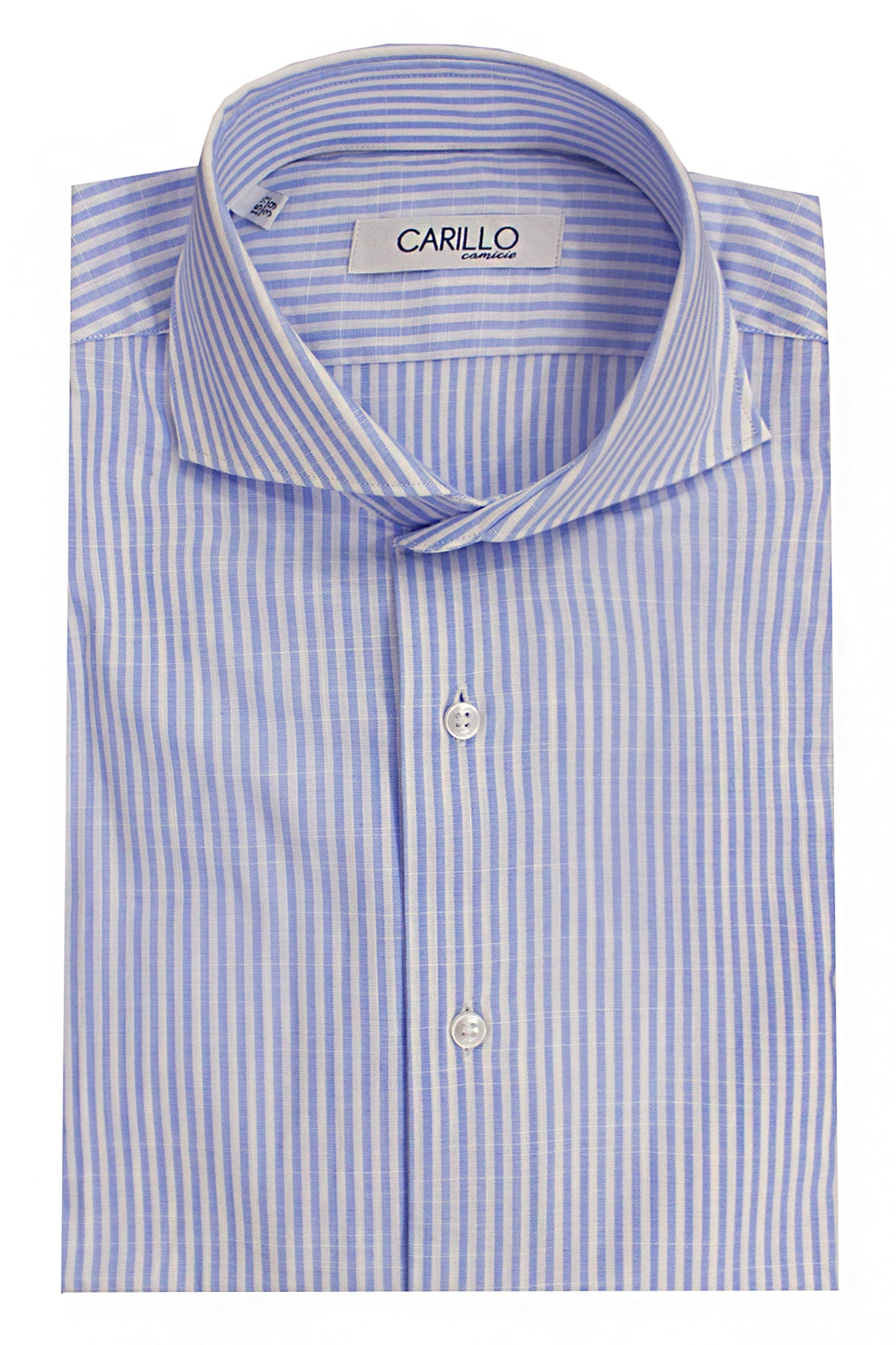 Camicia Uomo Regular fantasia righe celeste rosa Cotone fisso Elegante Collo Francese Manica Lunga 38 39 40 41 42 43 44