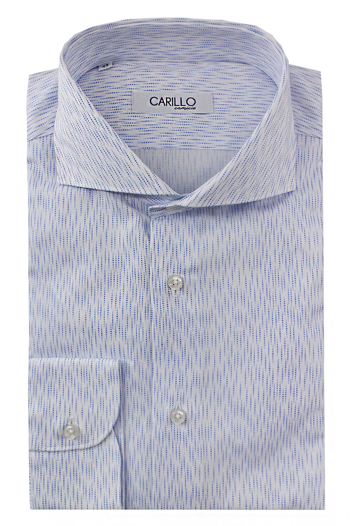 Camicia uomo in cotone fantasia puntini regular fit