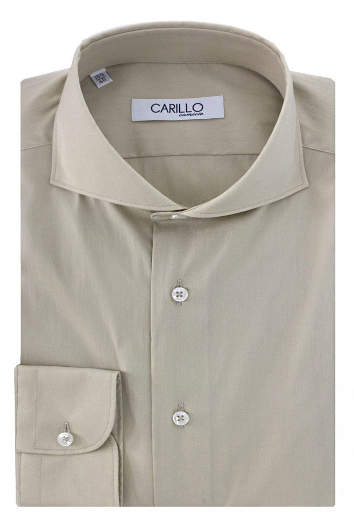 Camicia Uomo 100% Cotone Slim tinta unita Collo Francese