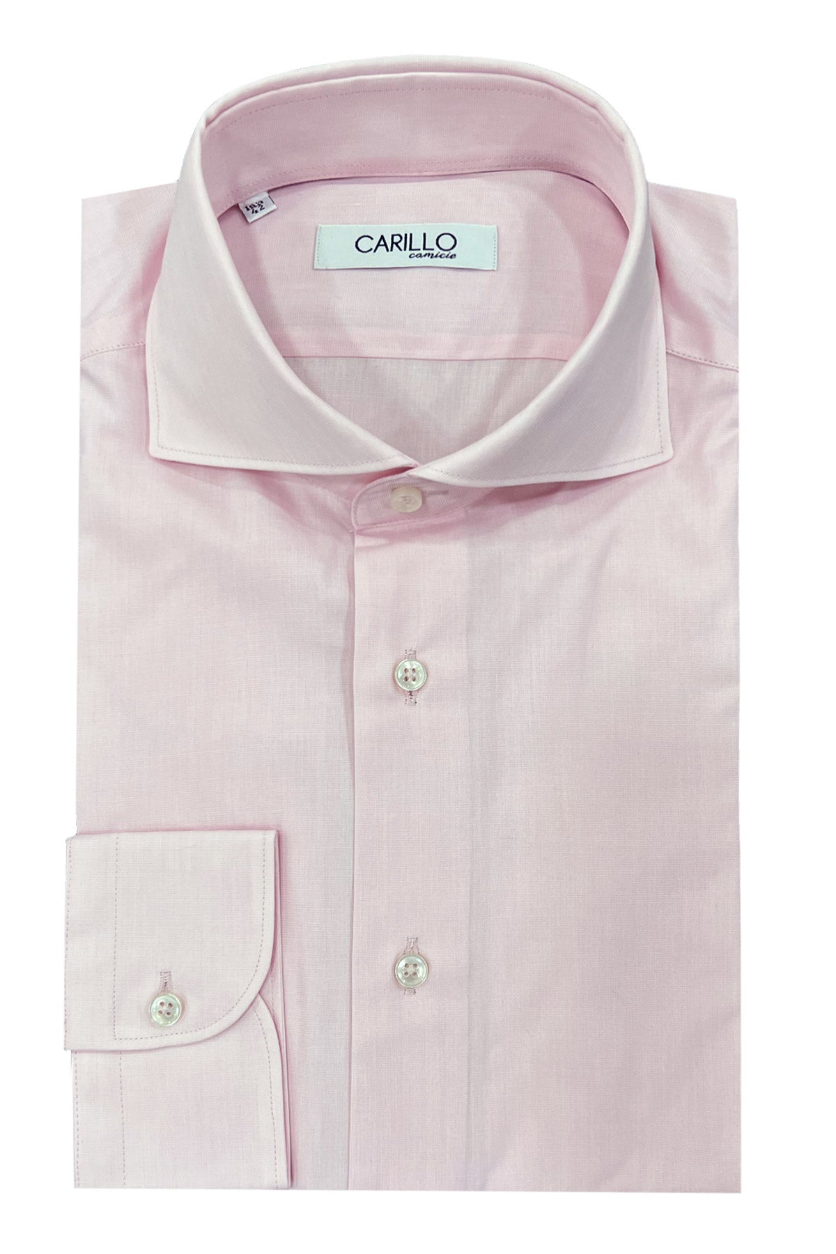 Camicia Uomo 100% Cotone Slim tinta unita Collo Francese