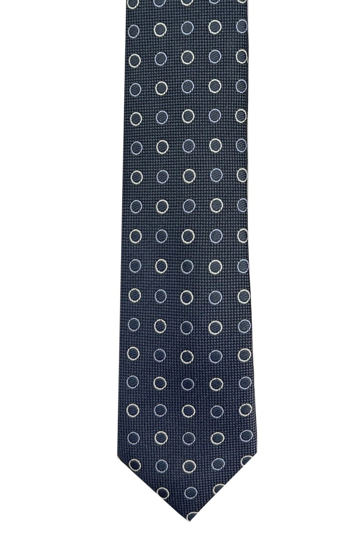 Cravatta uomo extra slim 5cm da cerimonia elegante grigia fantasia pois  casual