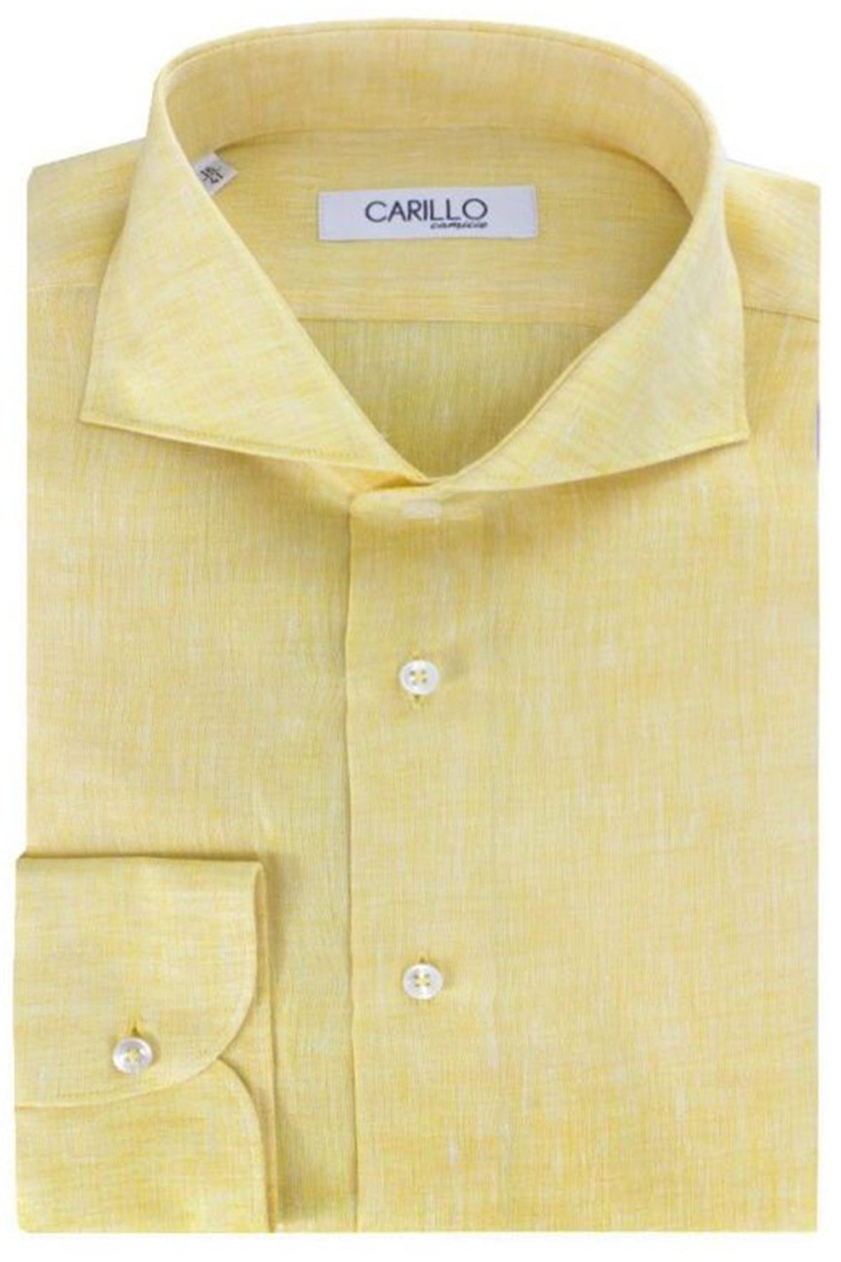 Camicia Lino Uomo Casual Regular Fit collo Francese classico