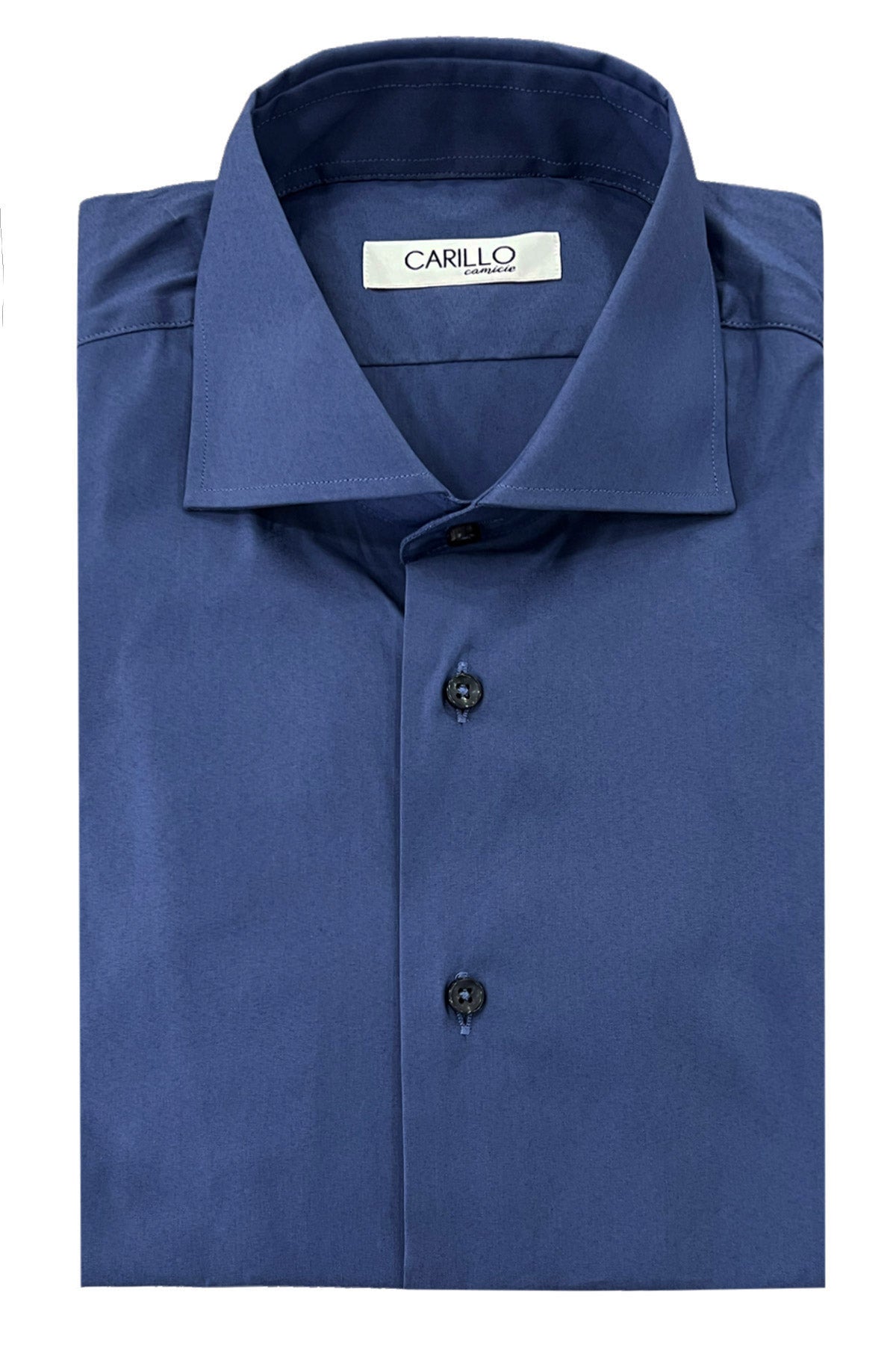 Camicia uomo regular fit cotone elasticizzato sartoriale collo francese