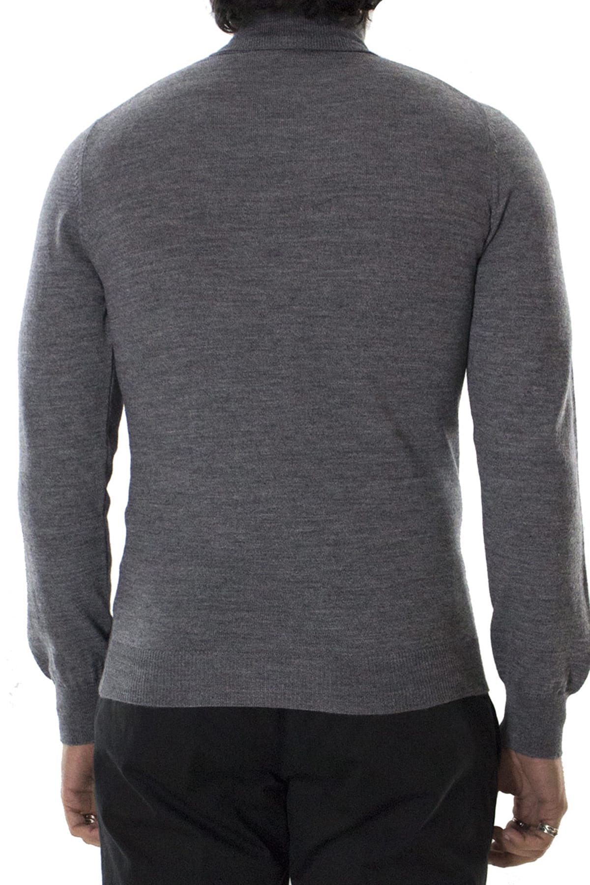 Maglioncini dolcevita uomo tinta unita lana merinos extra slim fit made in italy