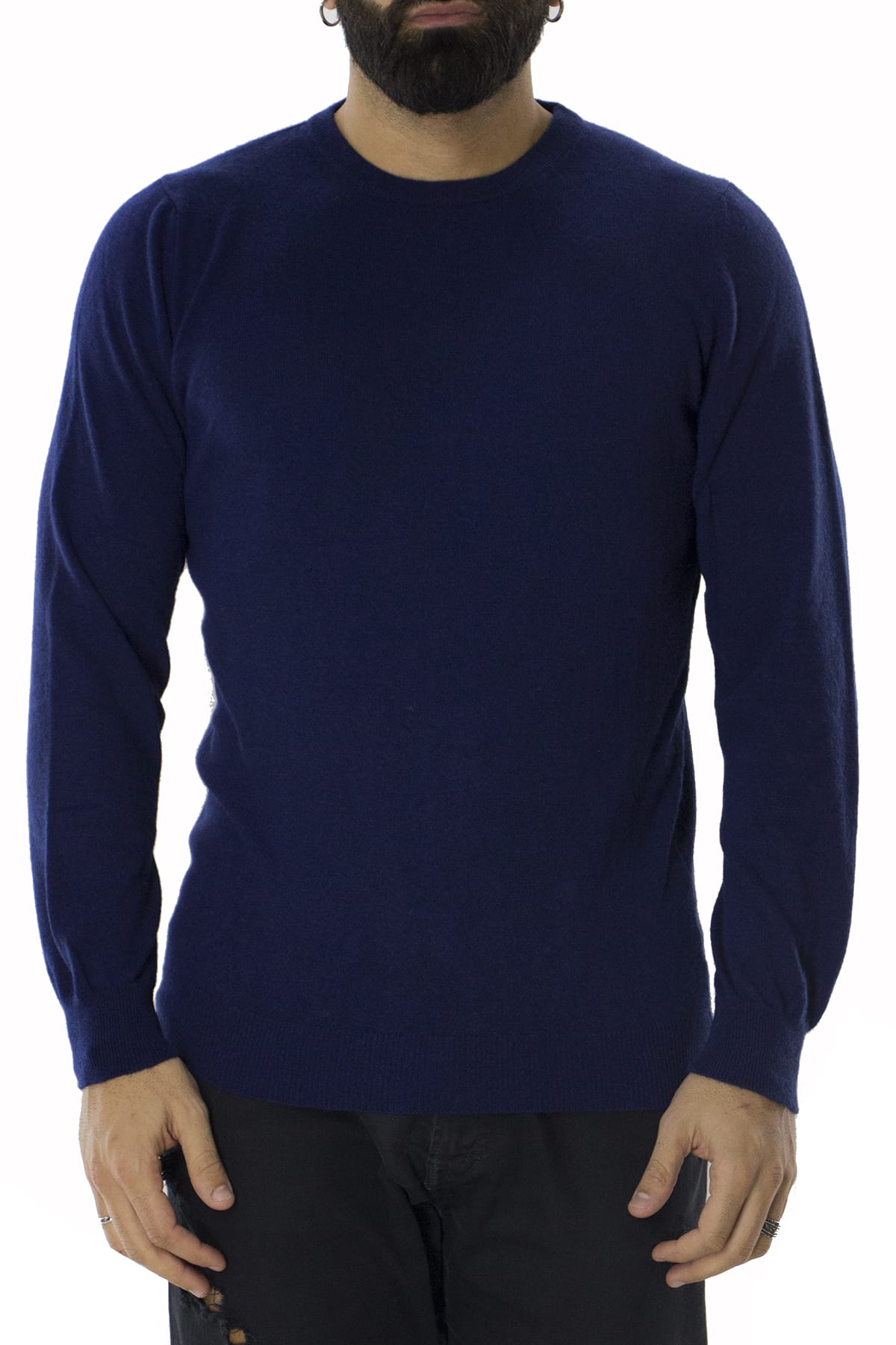 Maglione uomo Girocollo in cashmere slim fit made in italy invernale
