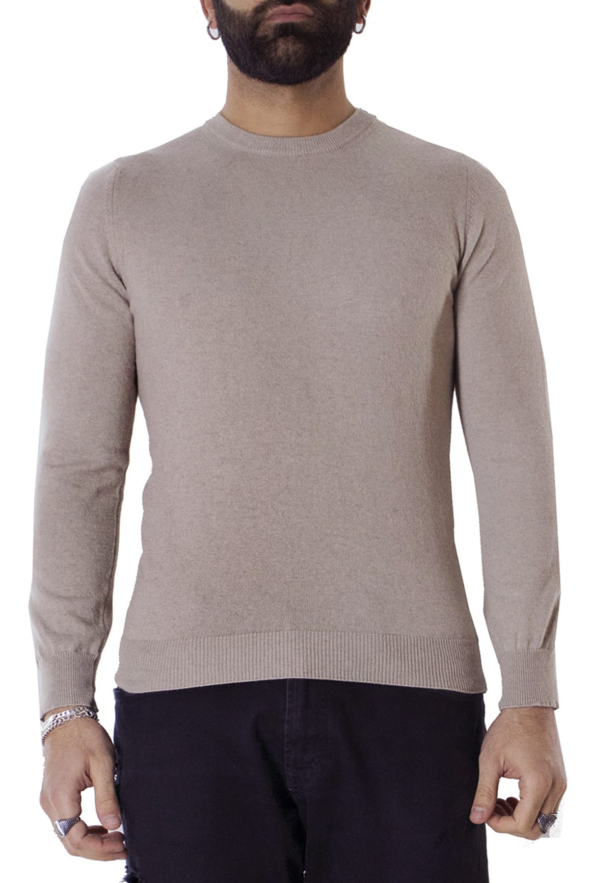 Maglione uomo Girocollo in cashmere slim fit made in italy invernale