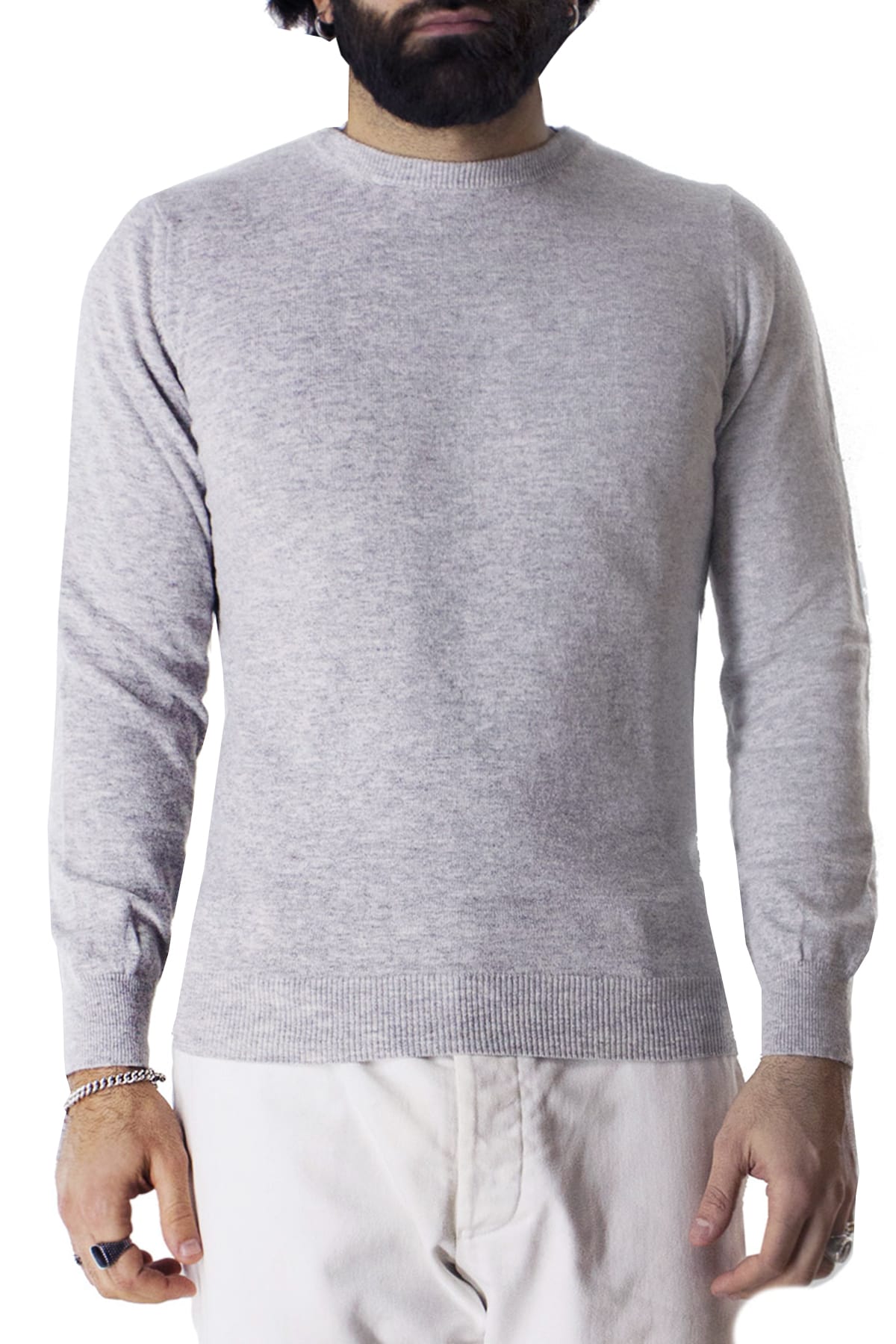 Maglione uomo Girocollo in cashmere slim fit made in italy invernale