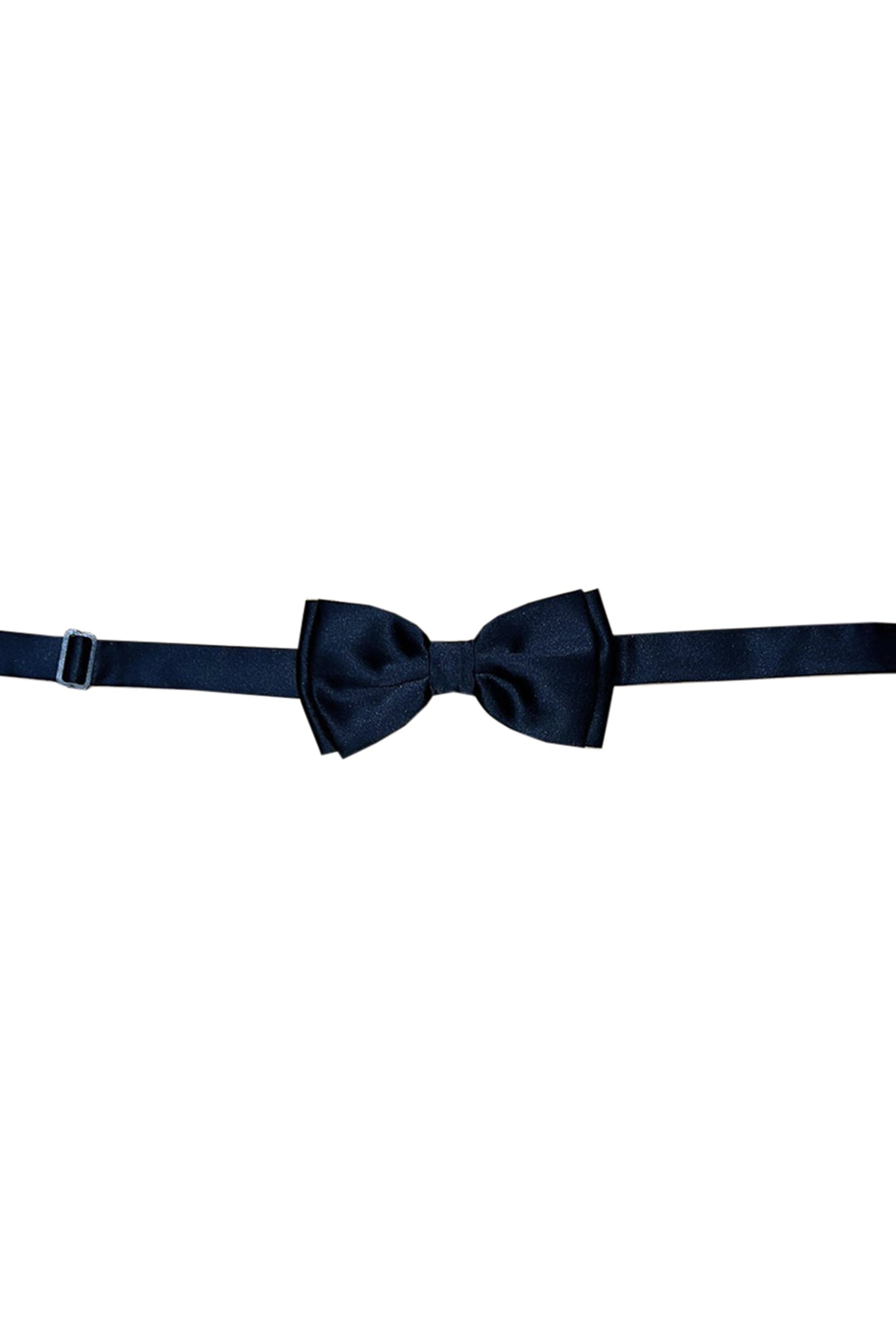 Papillon uomo in raso effetto seta tinta unita blu misura regular da cerimonia elegante