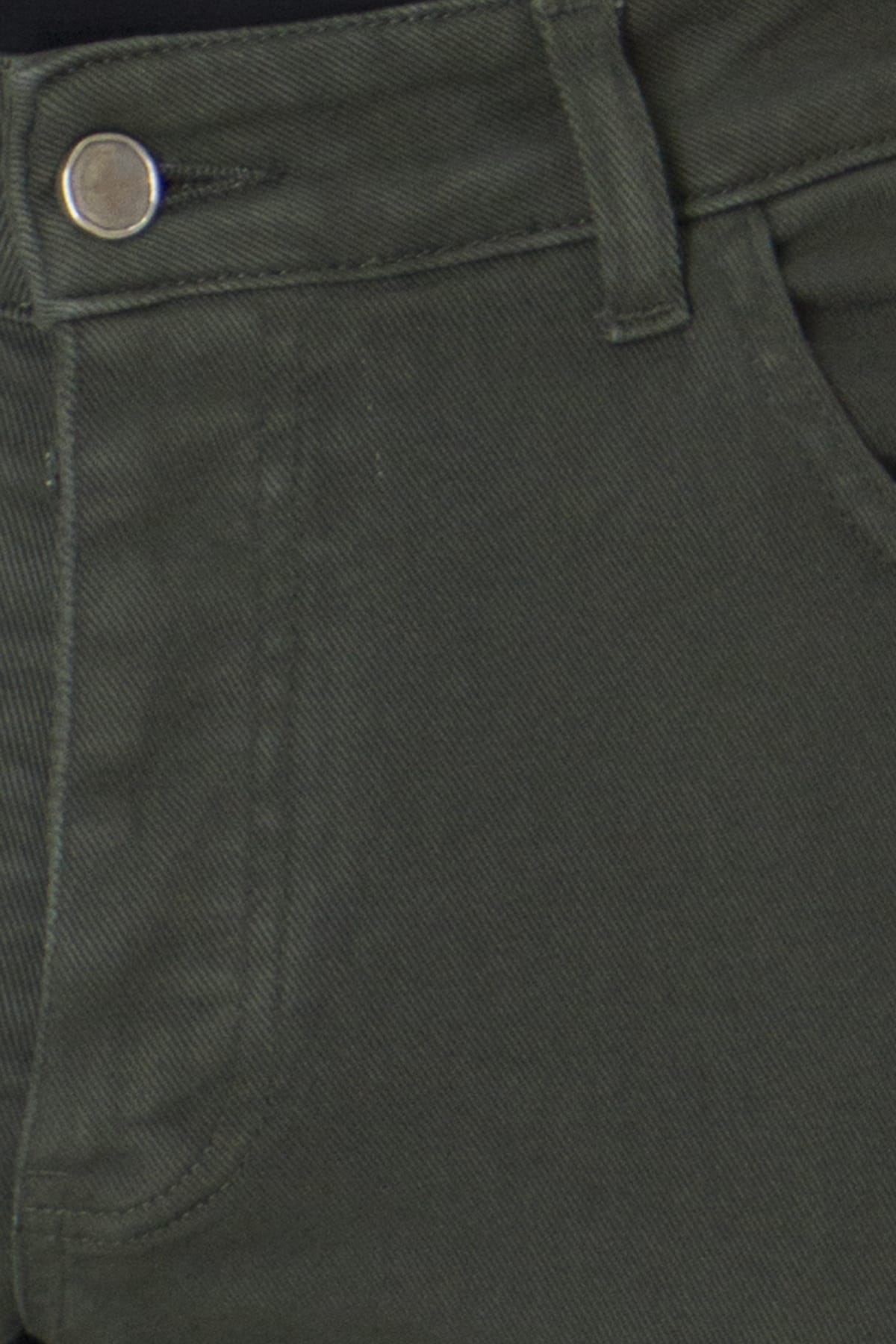 Jeans uomo verde tinta unita modello 5 tasche slim fit made in italy