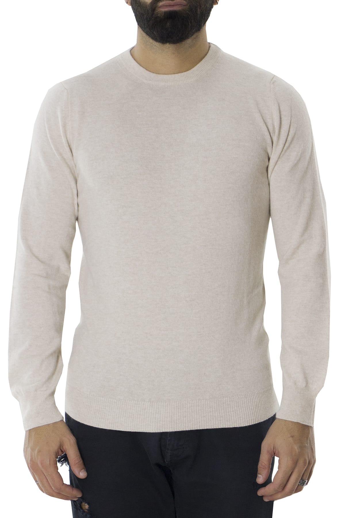 Maglione uomo Girocollo in cashmere slim fit made in italy invernale