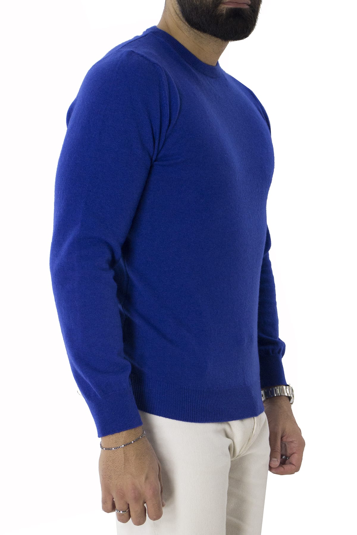 Maglione uomo Girocollo in cashmere slim fit made in italy invernale