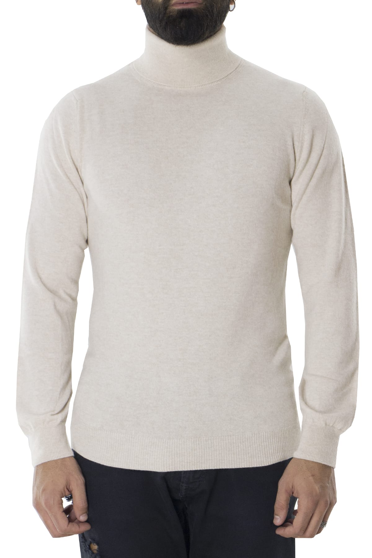 Maglione uomo Collo Alto in cashmere slim fit made in italy invernale