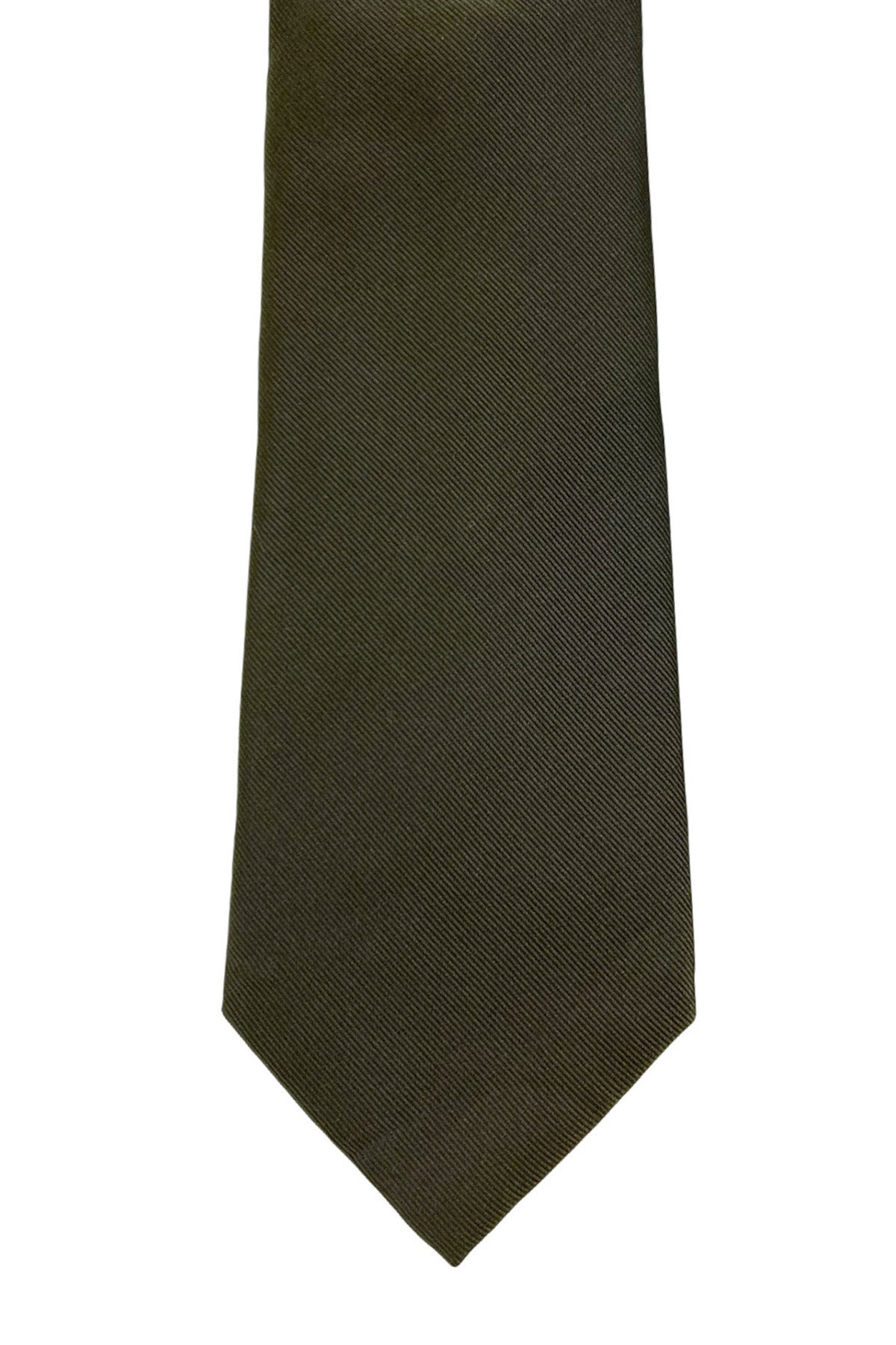 Cravatta uomo cerimonia regular 10 cm effetto seta verde militare fantasia rilievo