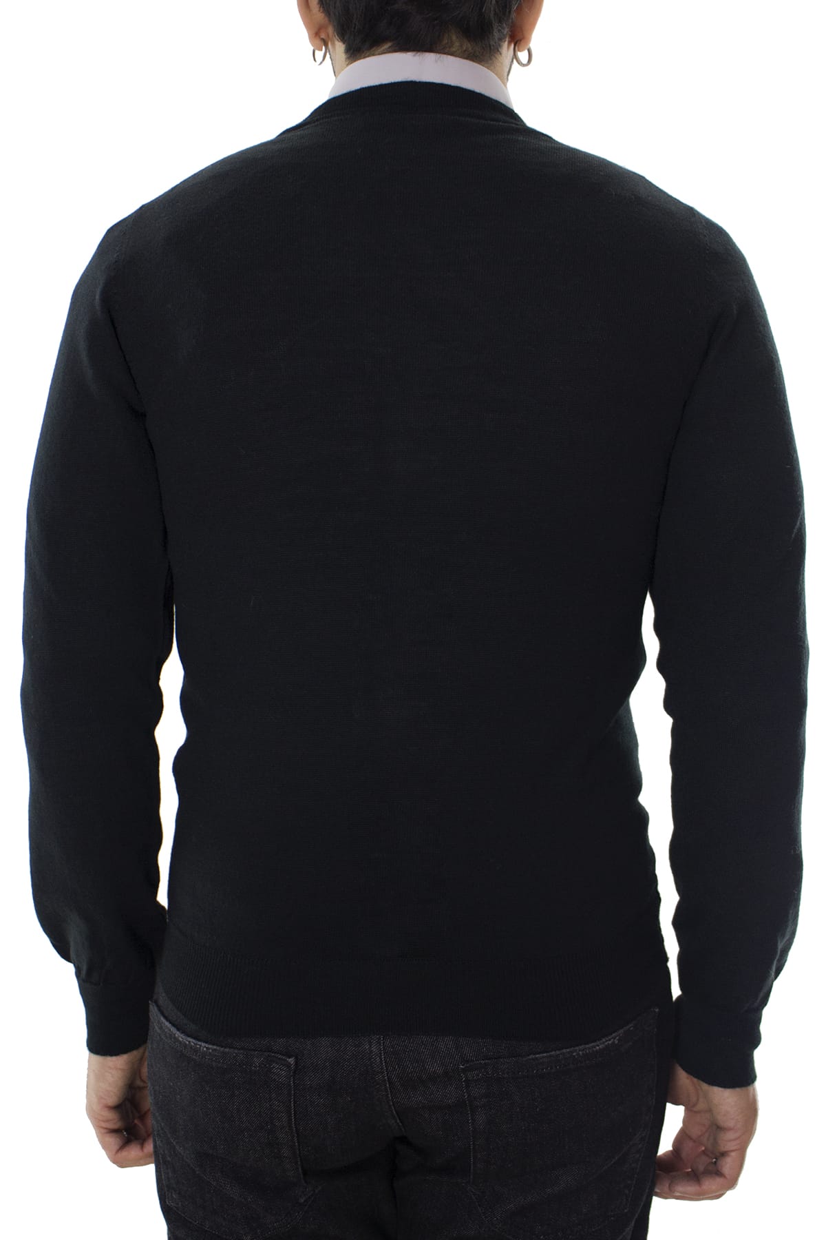 Cardigan uomo in lana merinos extra slim fit made in Italy 5 bottoni