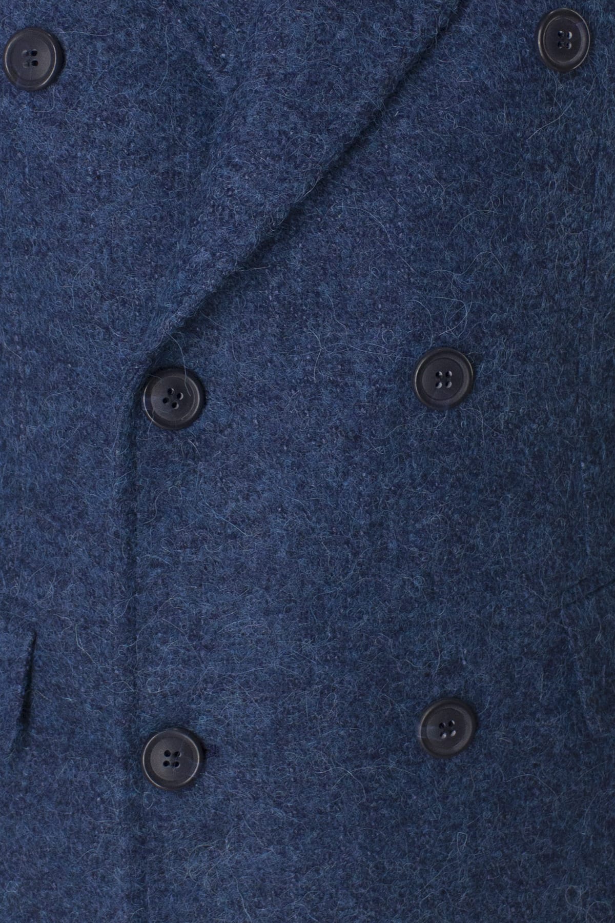Cappotto uomo bluette doppiopetto in lana mohair e seta rever largo Vitale Barberis Canonico