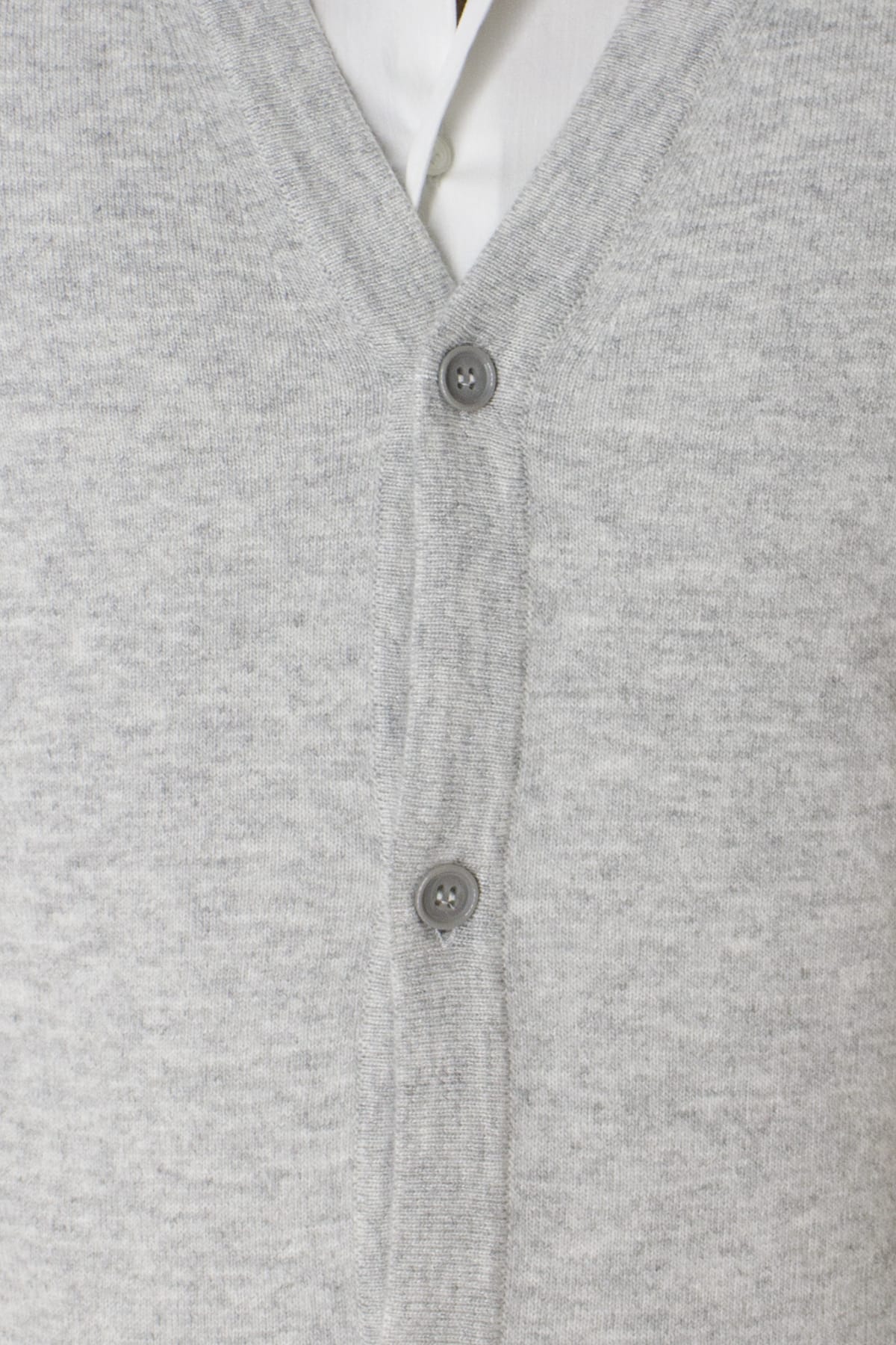 Cardigan uomo  in misto cashmere 5 bottoni slim fit made in Italy tinta unita