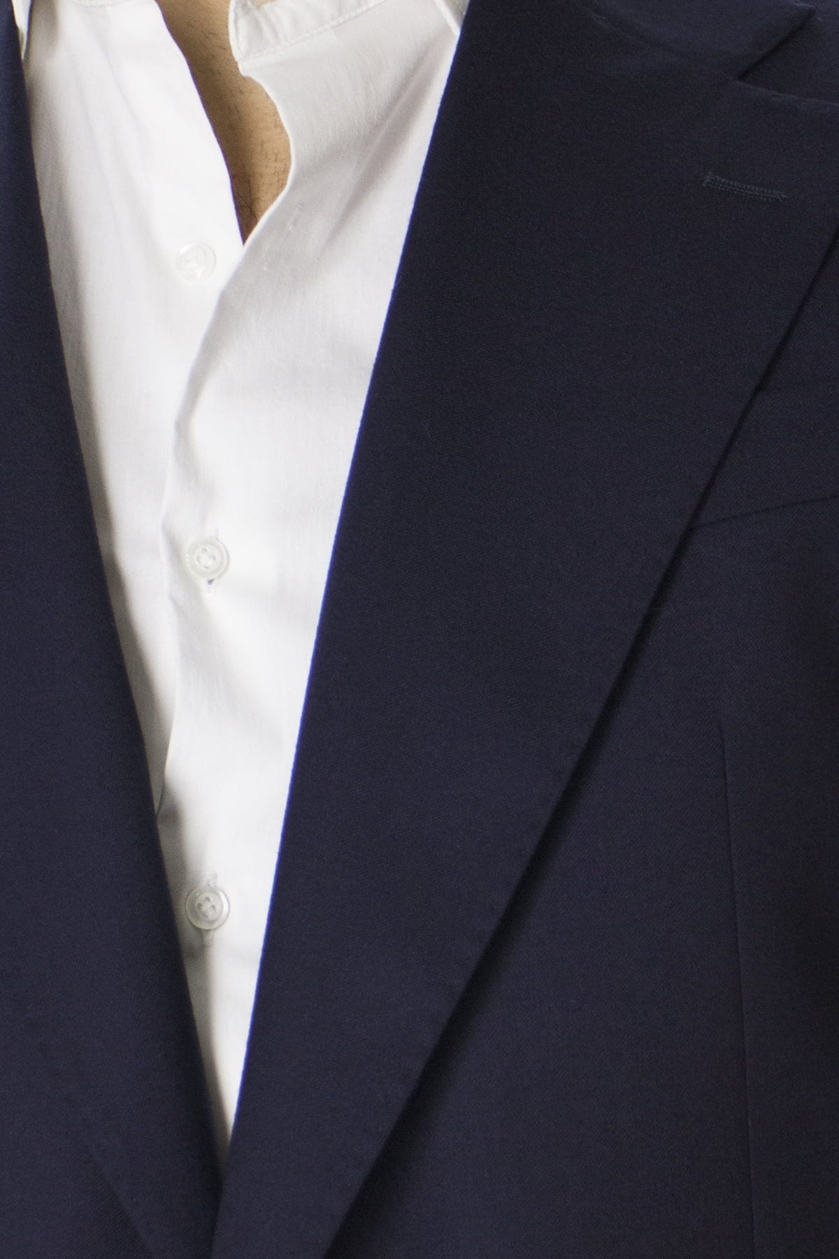 Giacca uomo monopetto blu in lana sartoriale slim fit rever largo vitale barberis canonico