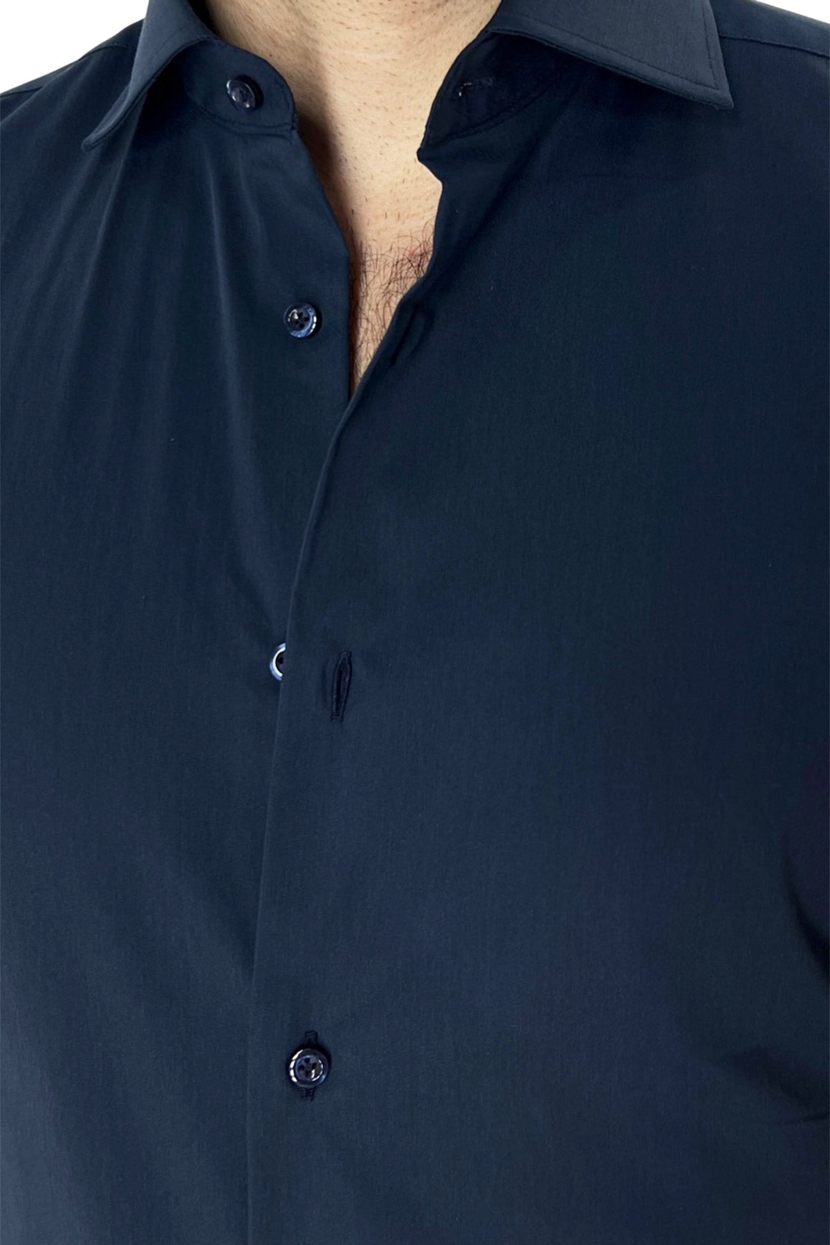 Camicia Uomo Slim Fit cotone elasticizzata Tinta unita sia Casual che Elegante