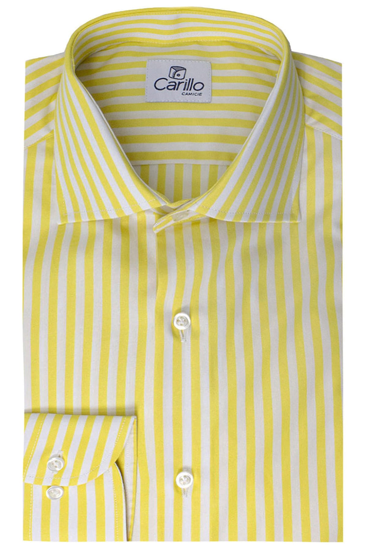 Camicia Uomo righe Larghe Slim fit  Collo semi francese 100% cotone made in italy