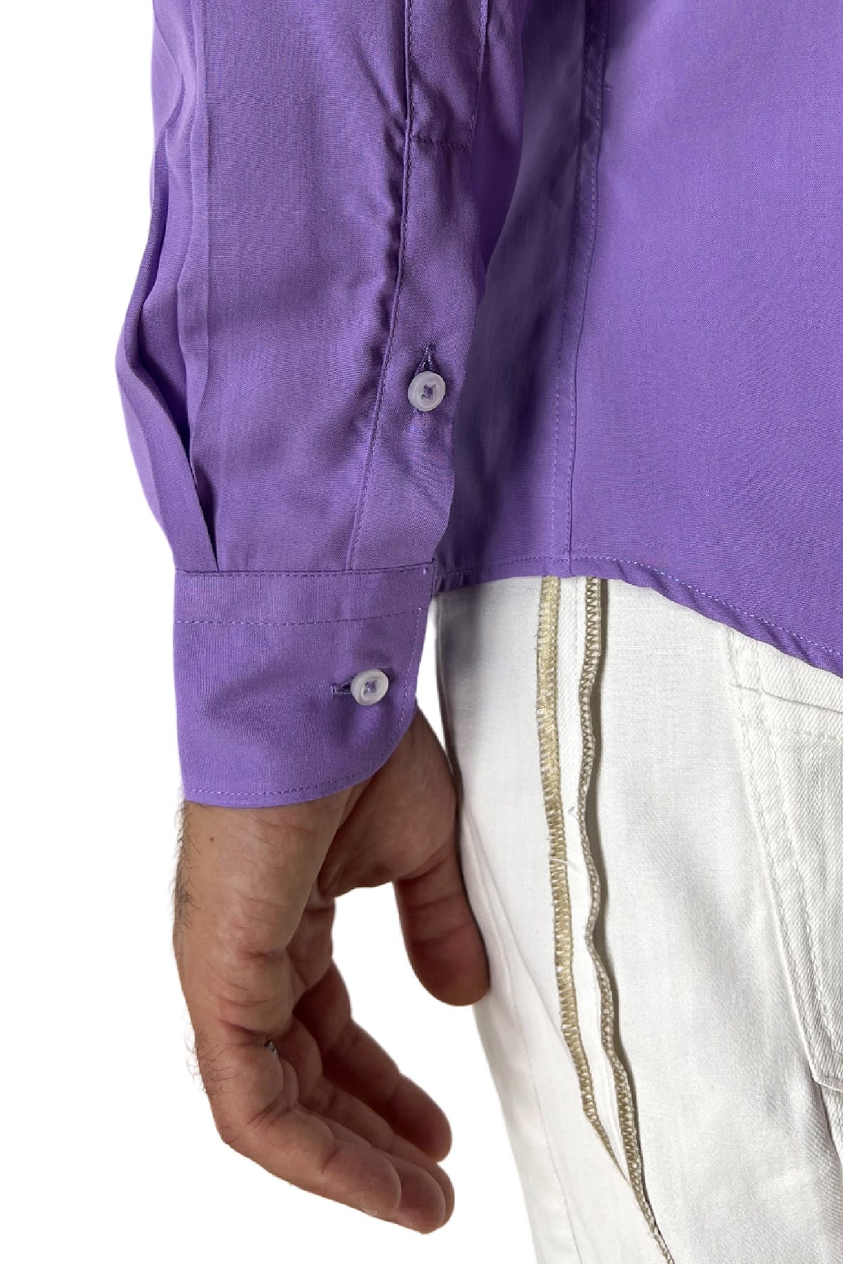 Camicia Uomo Casual In Viscosa effetto seta vestibilita comoda Collo Italiano Piccolo.
