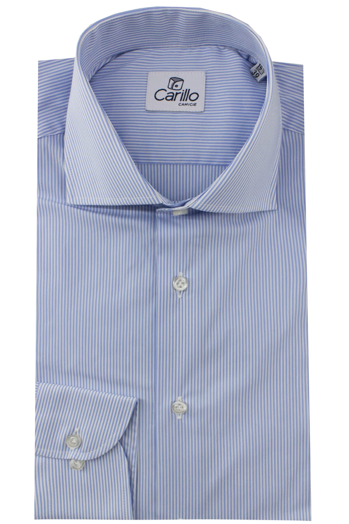 Camicia Uomo millerighe Regular fit Elasticizzata Collo semi francese sia Casual che Elegante