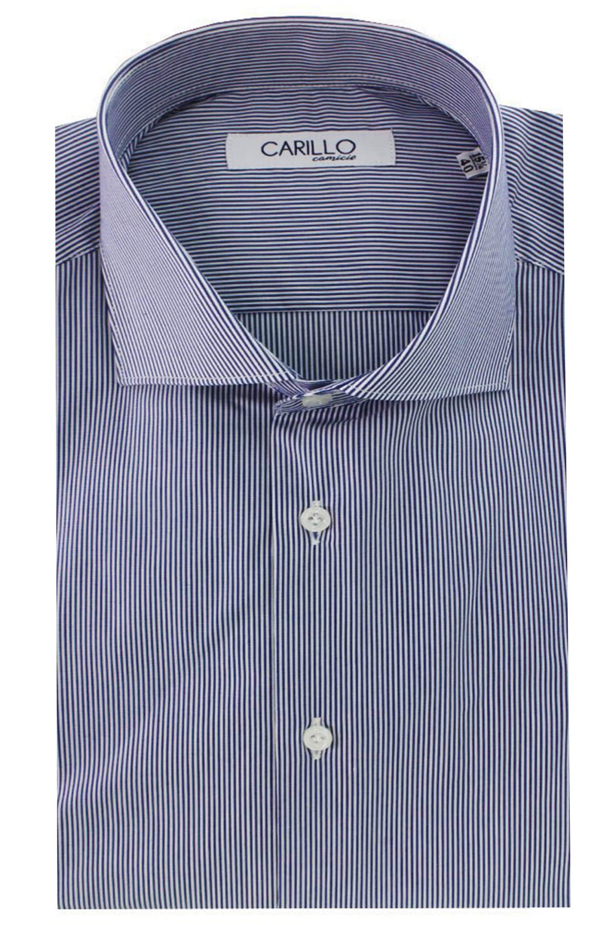 Camicia Uomo millerighe Regular fit Elasticizzata Collo semi francese sia Casual che Elegante