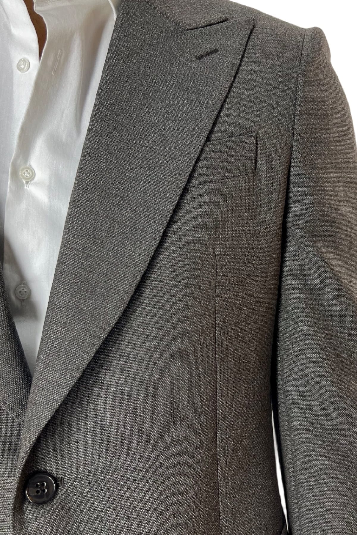 Giacca uomo monopetto fango nido d'ape in fresco lana 480 grammi Vitale Barberis Canonico