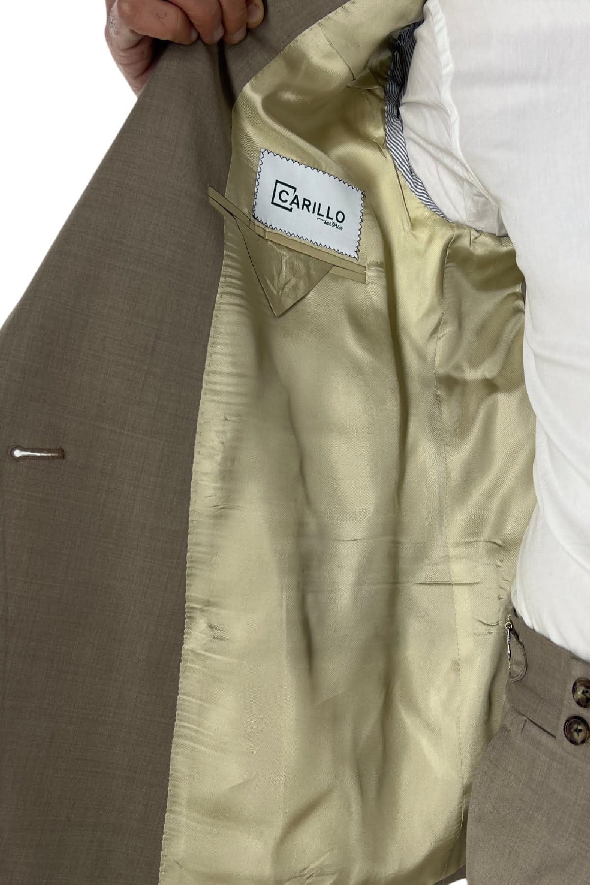 Giacca uomo doppiopetto Fango in fresco lana made in italy