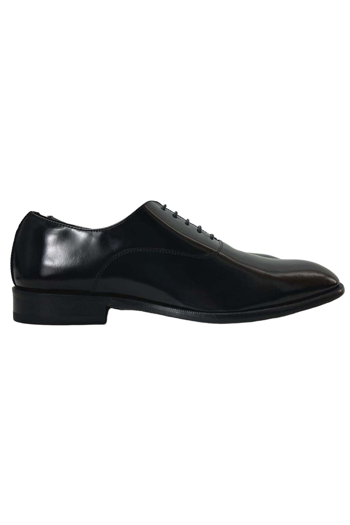 Scarpe Uomo Oxford in abbrasivato nero in vera pelle con suola in cuoio made in italy