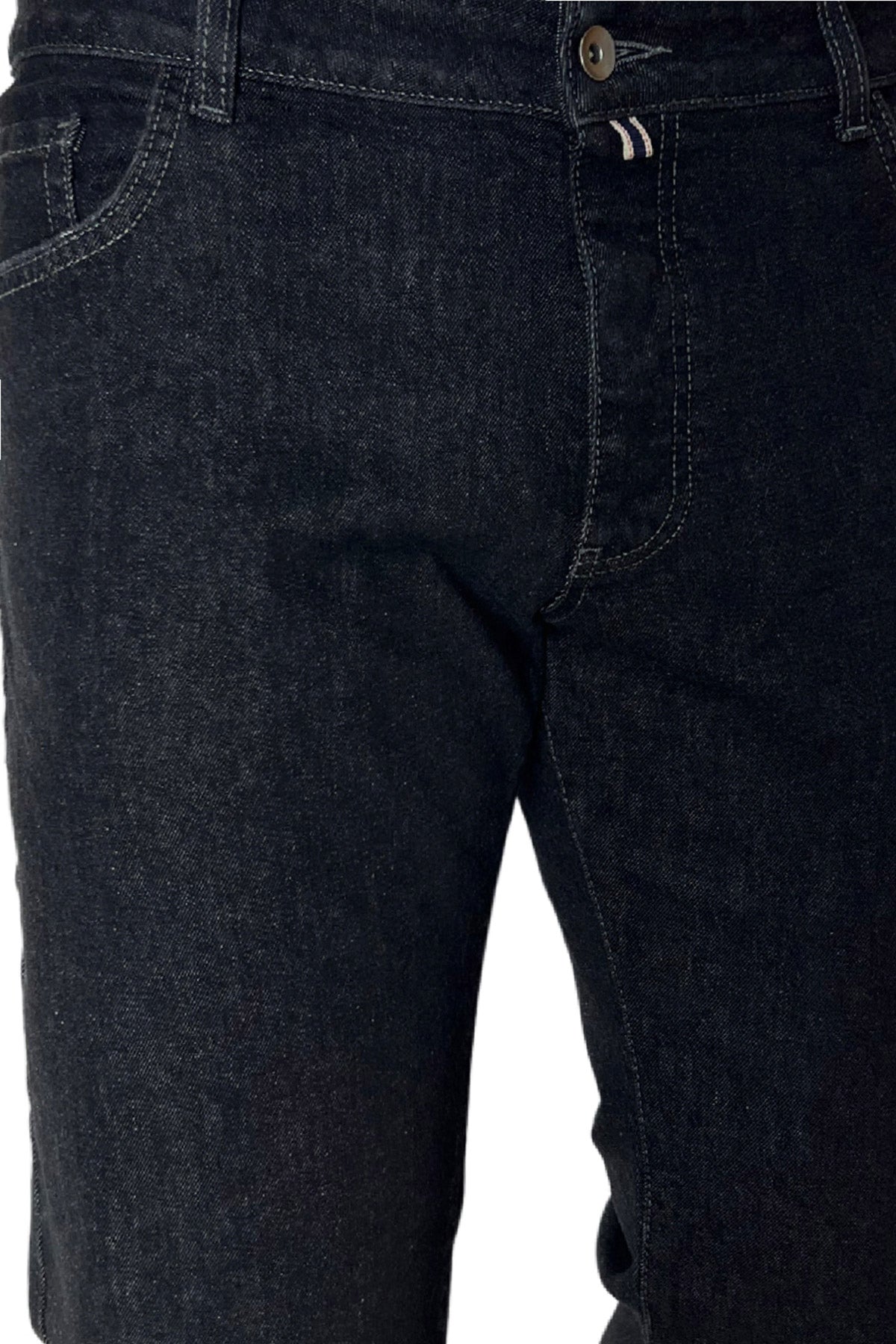 Jeans da uomo nero lavaggio zero modello 5 tasche slim fit made in italy