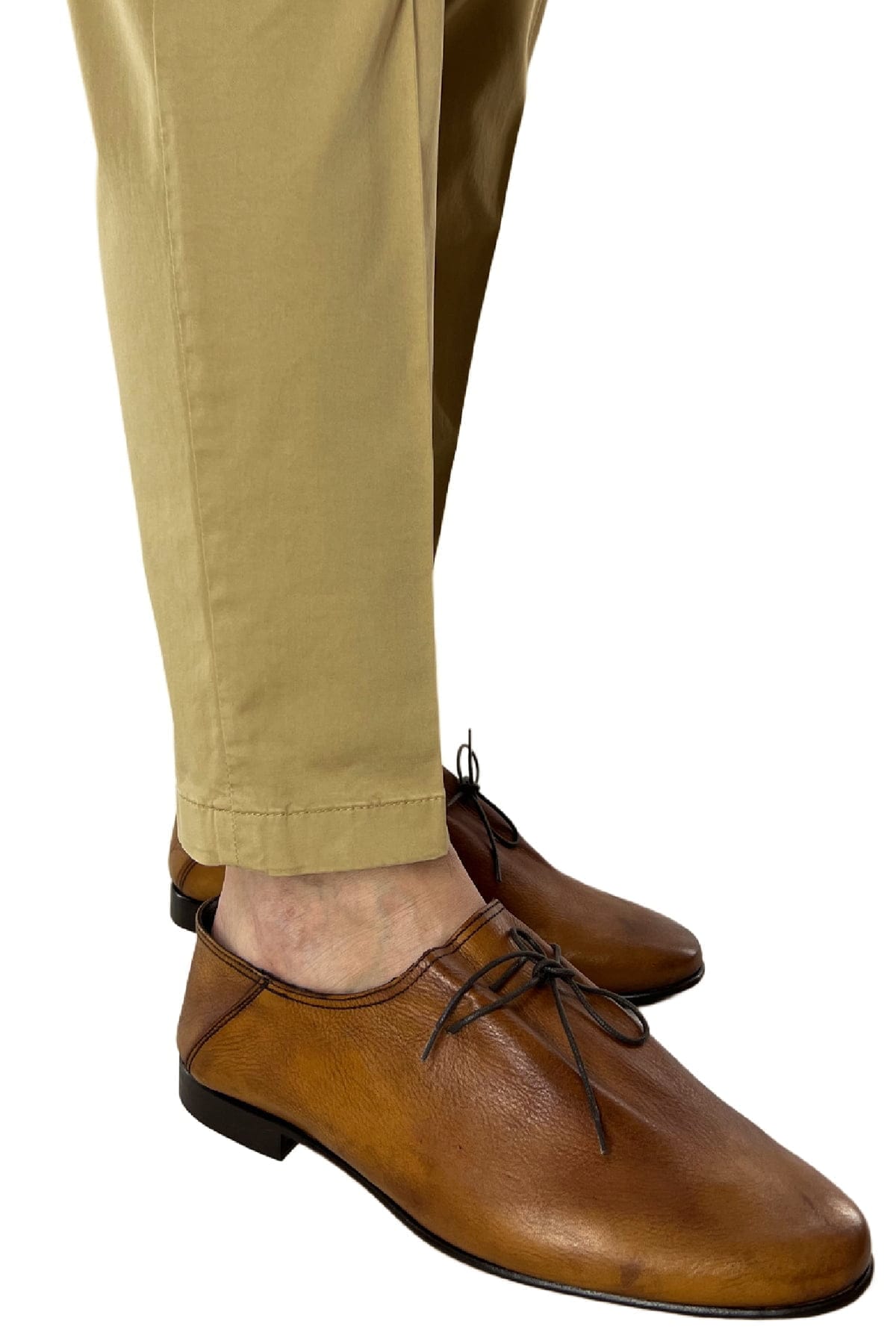 Pantalone uomo cammello in Cotone  tasca america leggermente elastico estivo