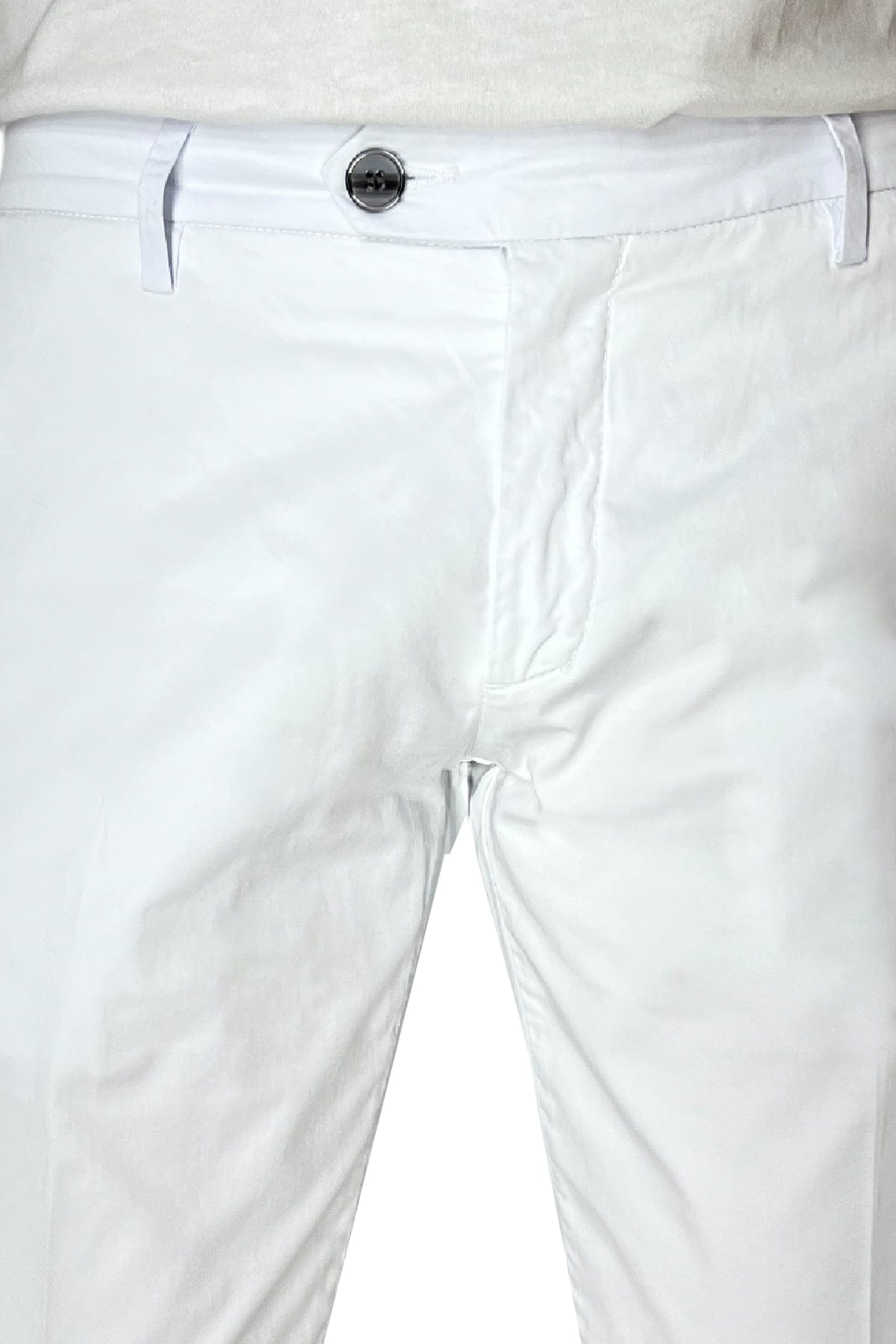 Pantalone uomo bianco in Cotone  tasca america leggermente elastico estivo