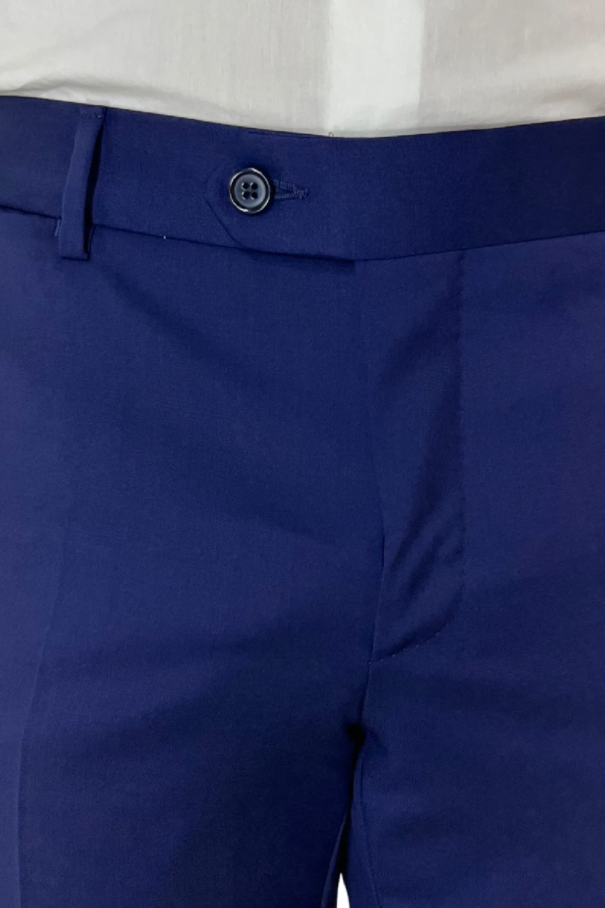 Pantalone uomo royal blu tasca america in fresco lana 100% Vitale Barberis Canonico