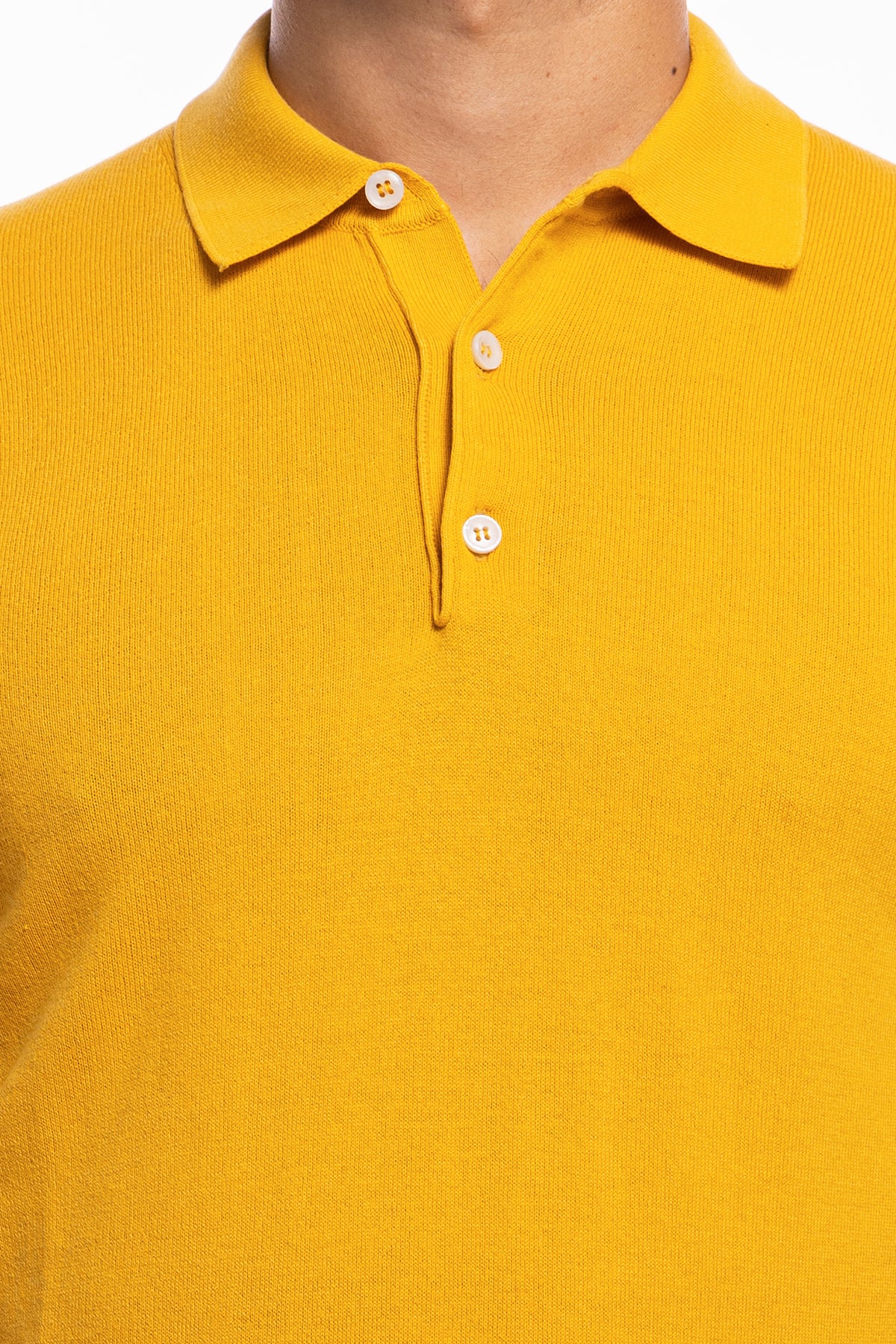 Polo da uomo Manica lunga in cotone 100% leggermente elastica Made in Italy